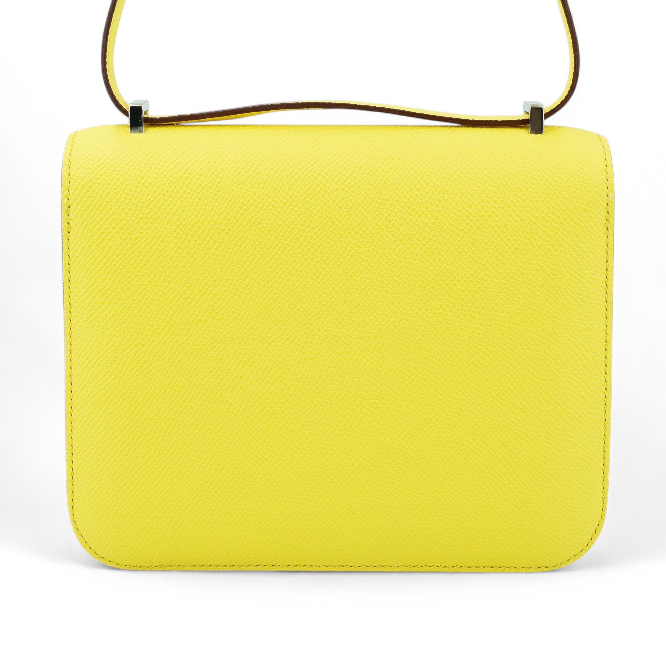Hermès Constance Mini 19 Epsom (France) Lime (9R) Palladium — view 2