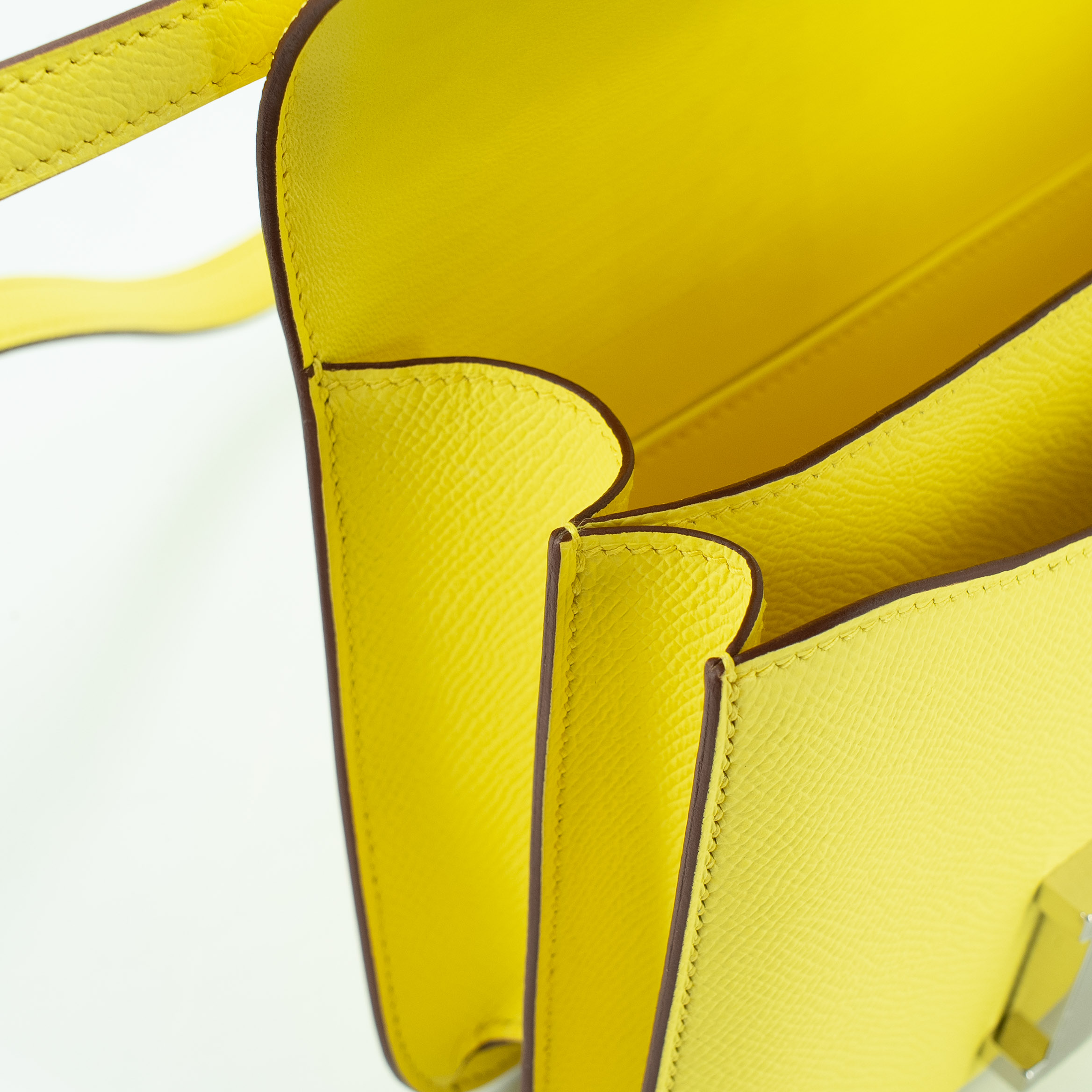 Hermès Constance Mini 19 Epsom (France) Lime (9R) Palladium — view 4