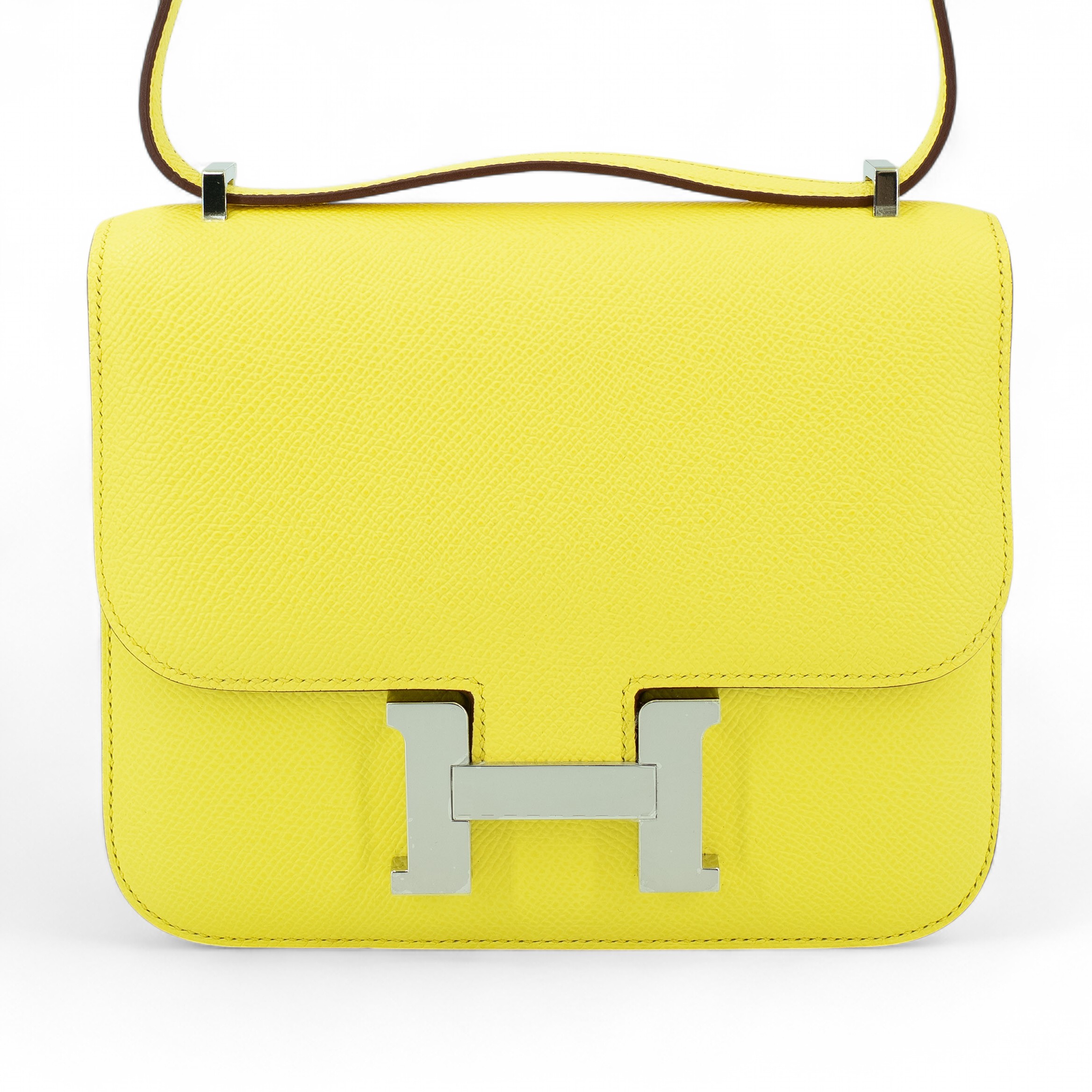 Hermès Constance Mini 19 Epsom (France) Lime (9R) Palladium