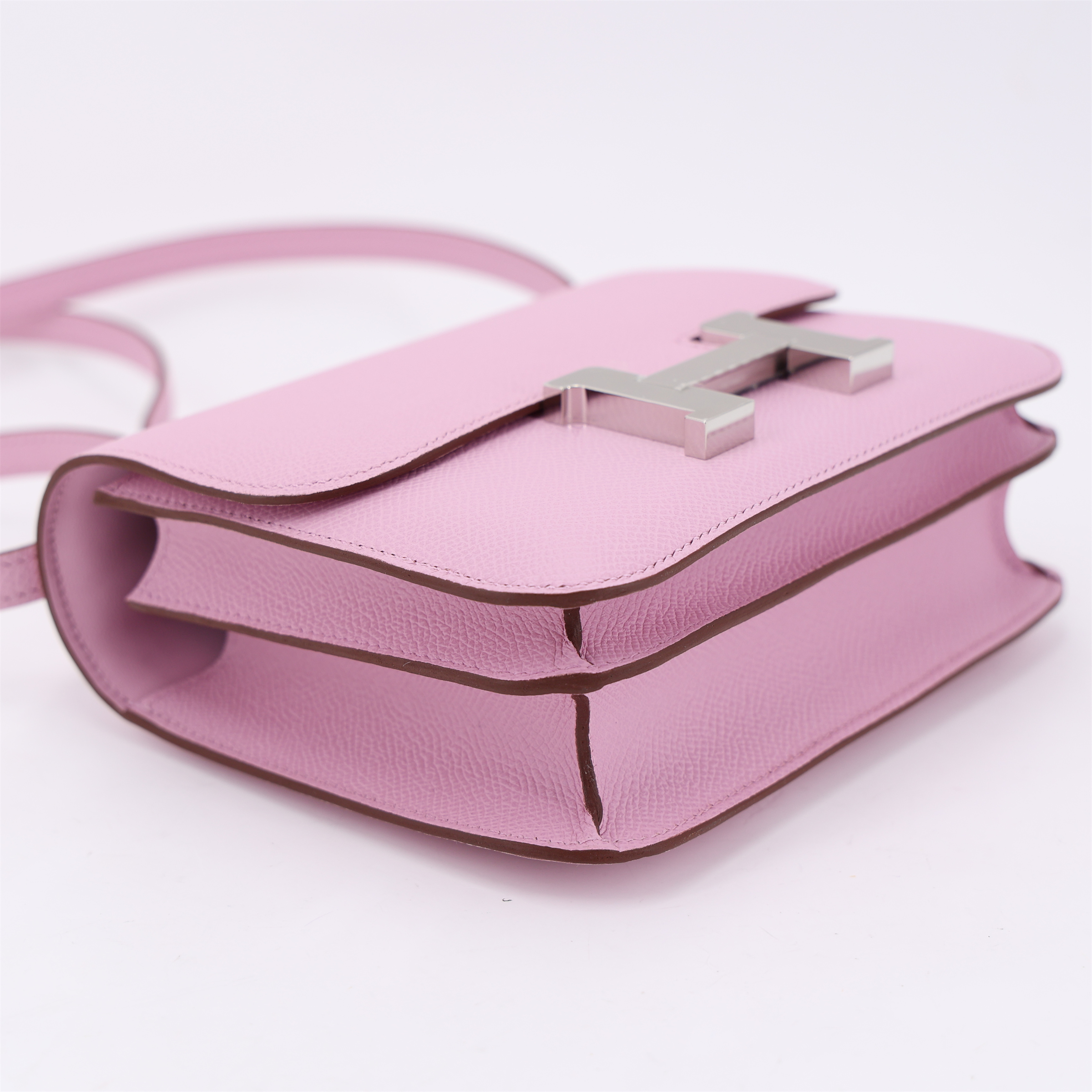 Hermès Constance Mini 19 Epsom (France) Mauve Sylvestre (X9) Palladium — view 3