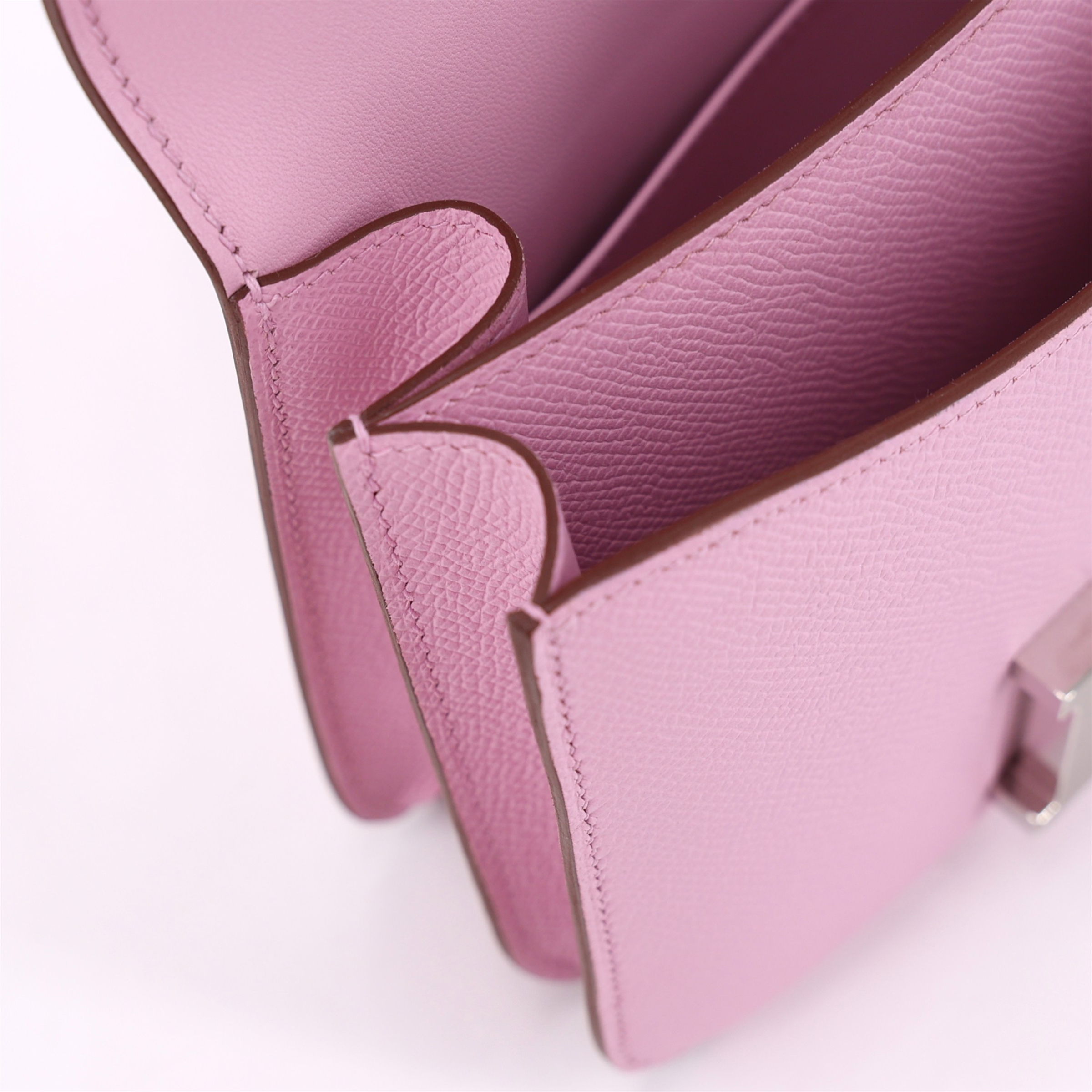 Hermès Constance Mini 19 Epsom (France) Mauve Sylvestre (X9) Palladium — view 4
