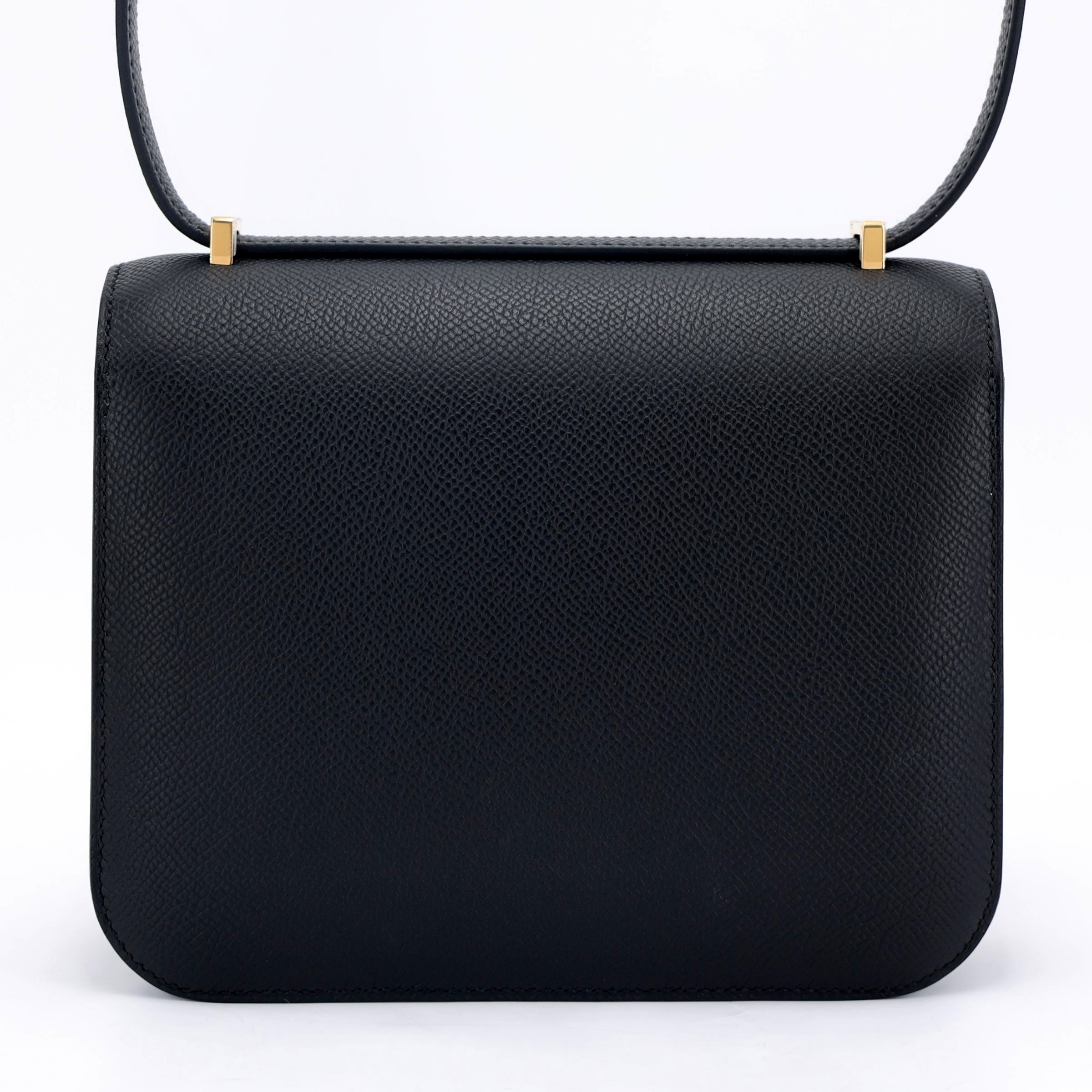 Hermès Constance Mini 19 Epsom (France) Noir (89) Gold — view 2