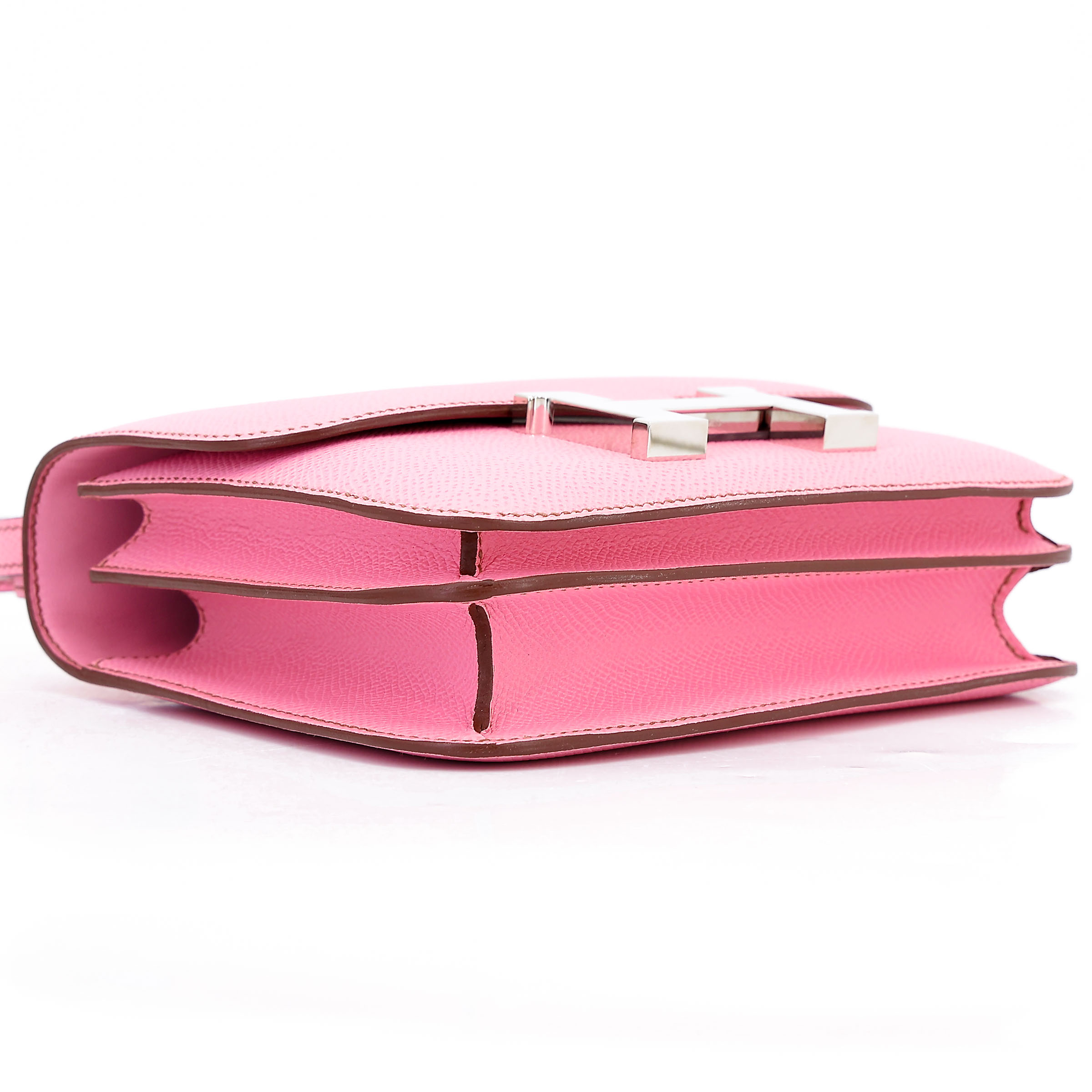 Hermès Constance Mini 19 Epsom (France) Pink (5P) Palladium — view 3