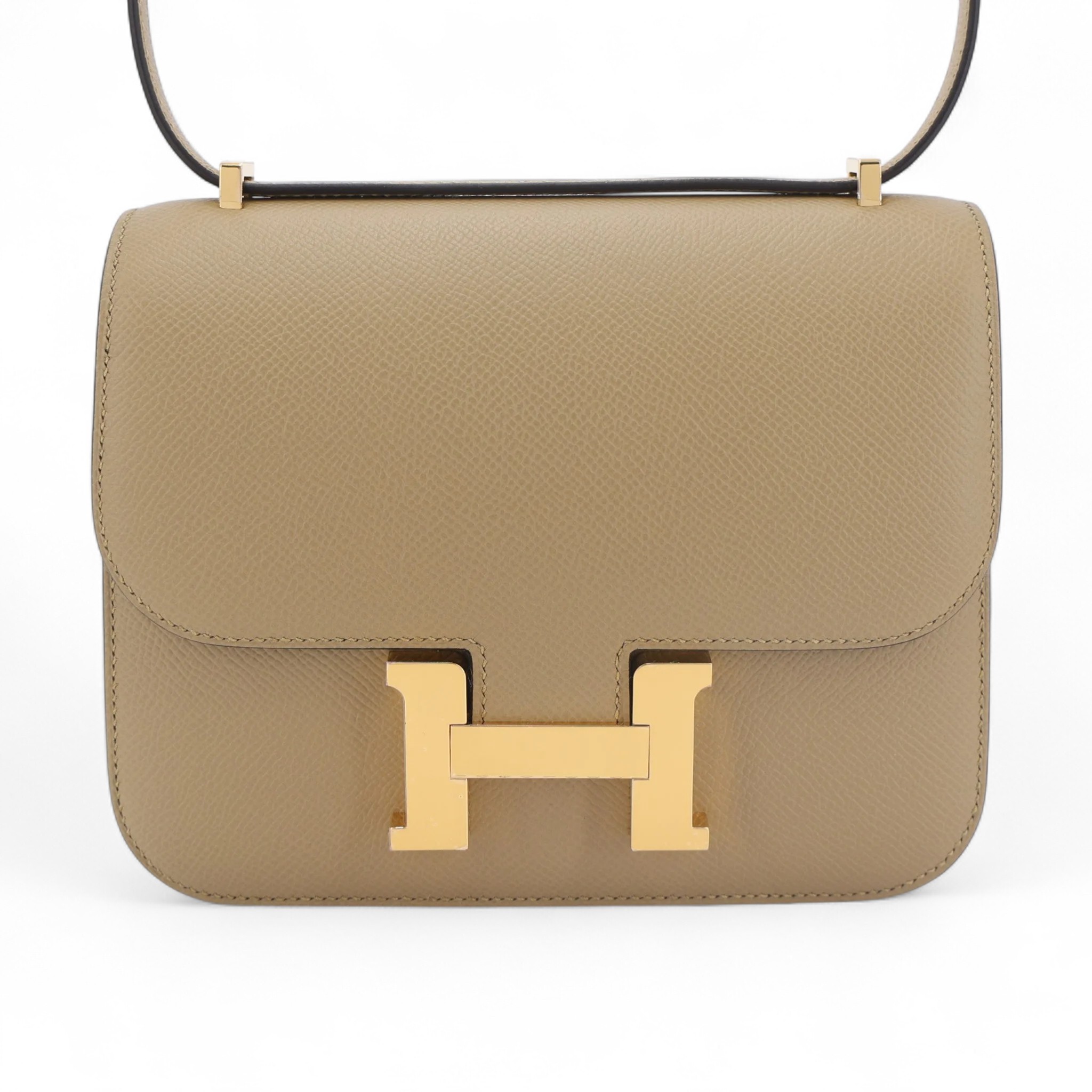 Hermès Constance Mini 19 Epsom (France) Poussiere (1C) Gold