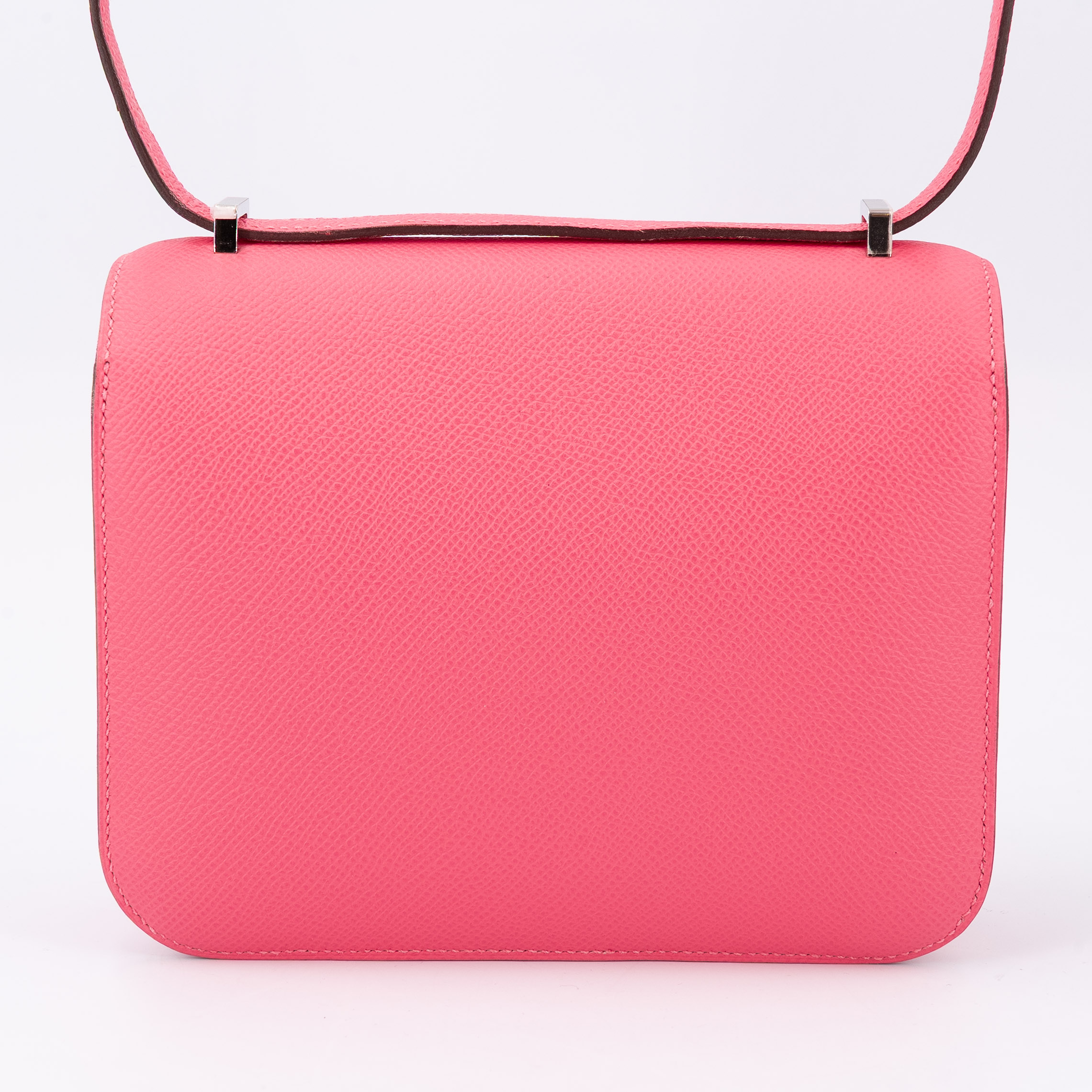 Hermès Constance Mini 19 Epsom (France) Rose Azalee (8W) Palladium — view 2