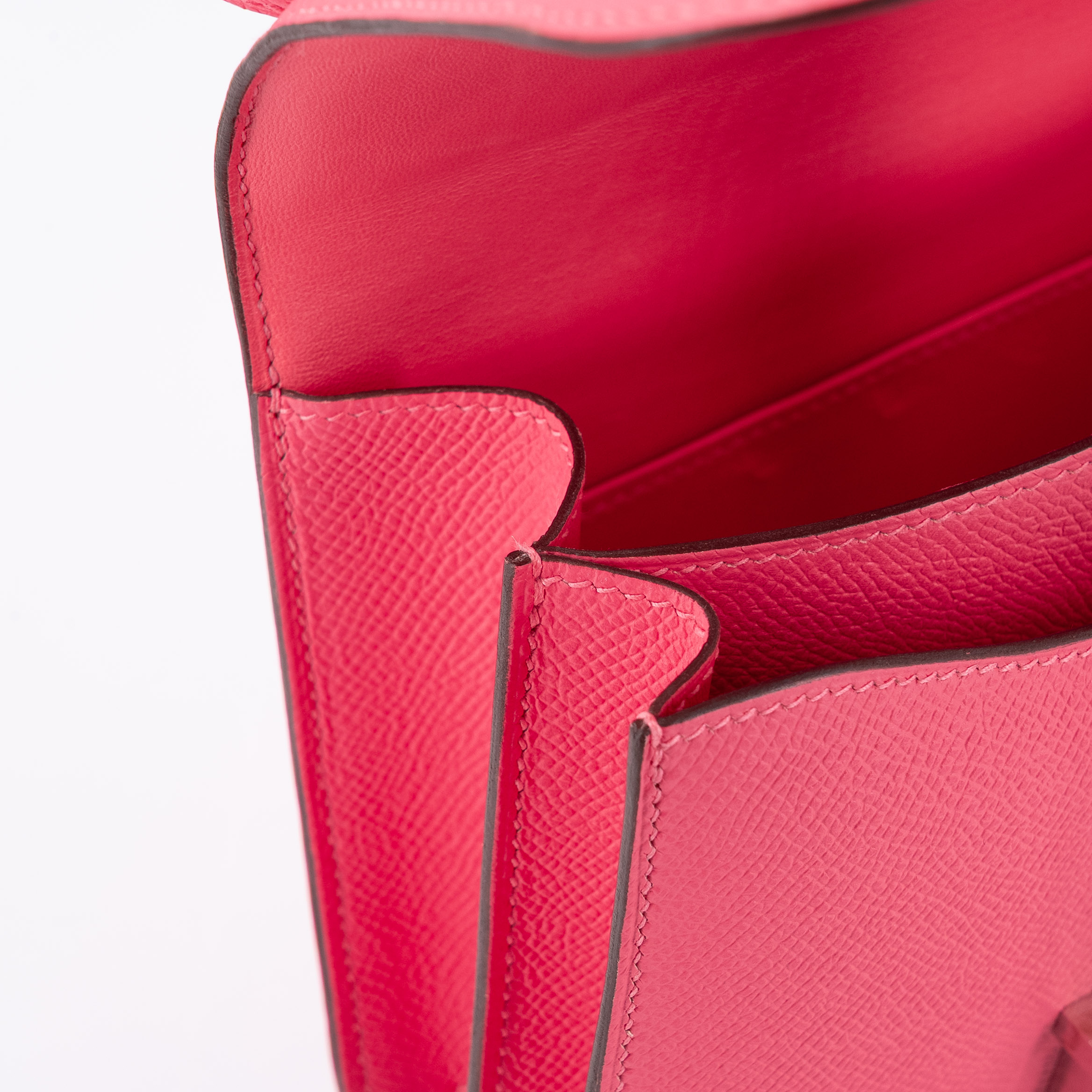 Hermès Constance Mini 19 Epsom (France) Rose Azalee (8W) Palladium — view 4