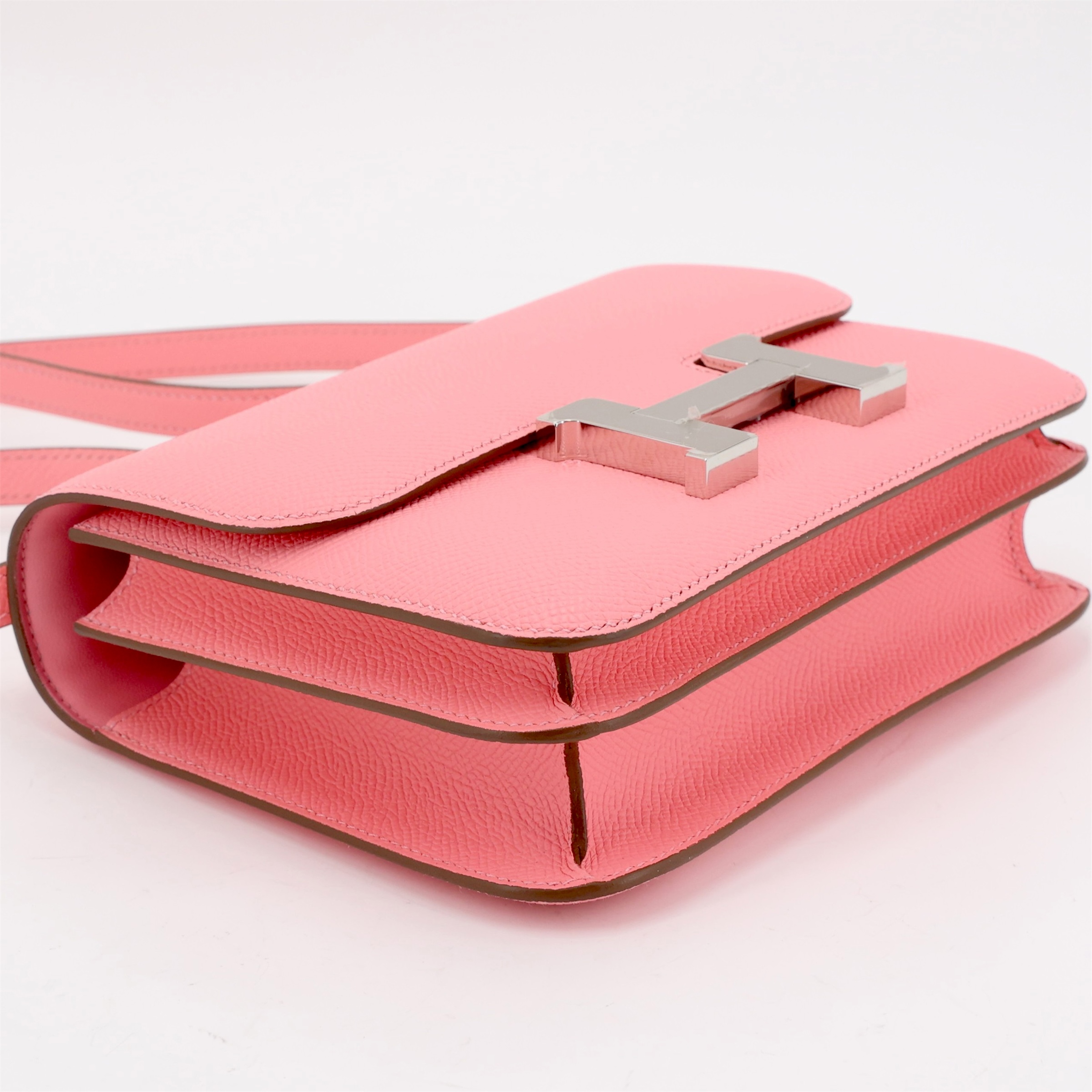 Hermès Constance Mini 19 Epsom (France) Rose Confetti (1Q) Palladium — view 3