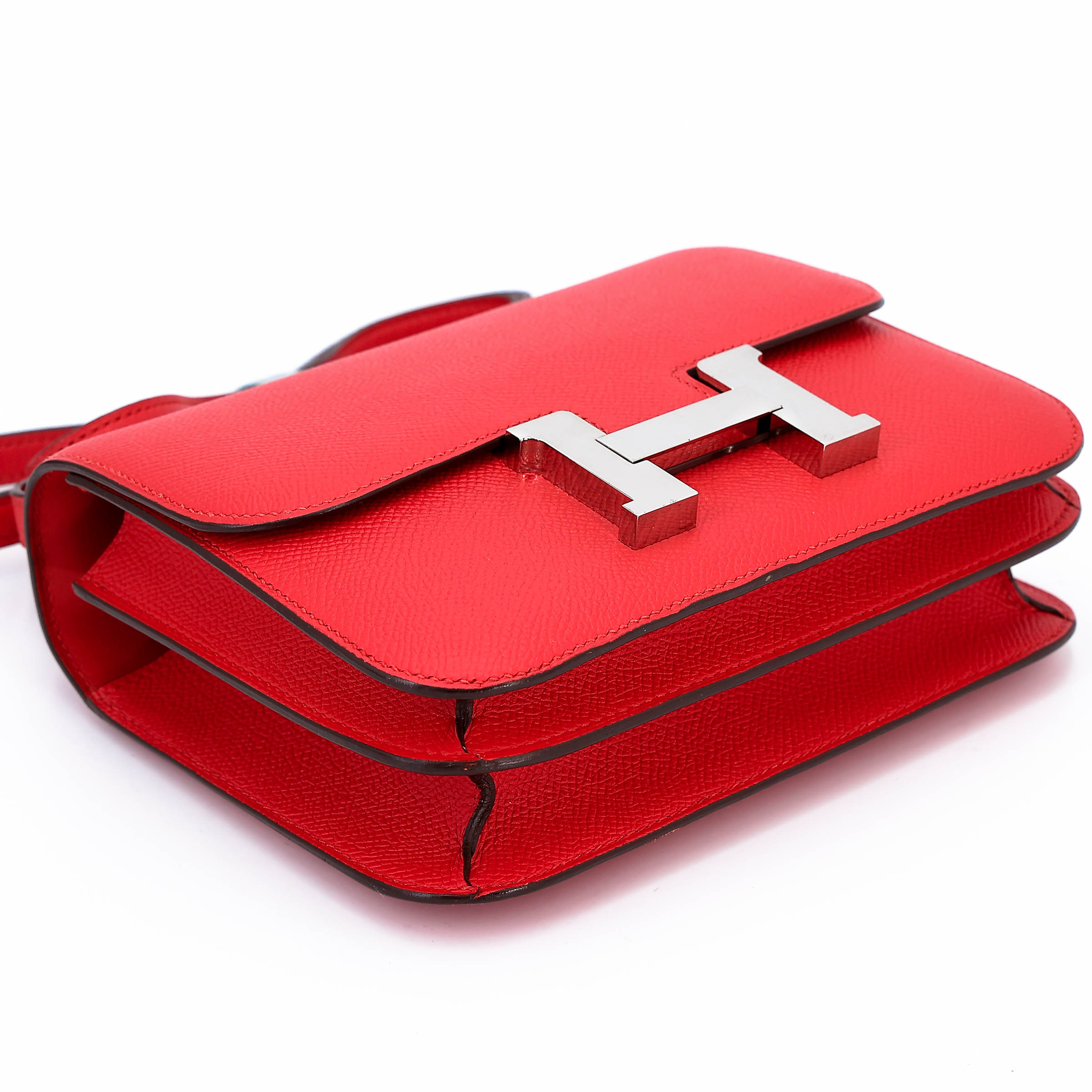 Hermès Constance Mini 19 Epsom (France) Rouge Tomate (S5) Palladium — view 3