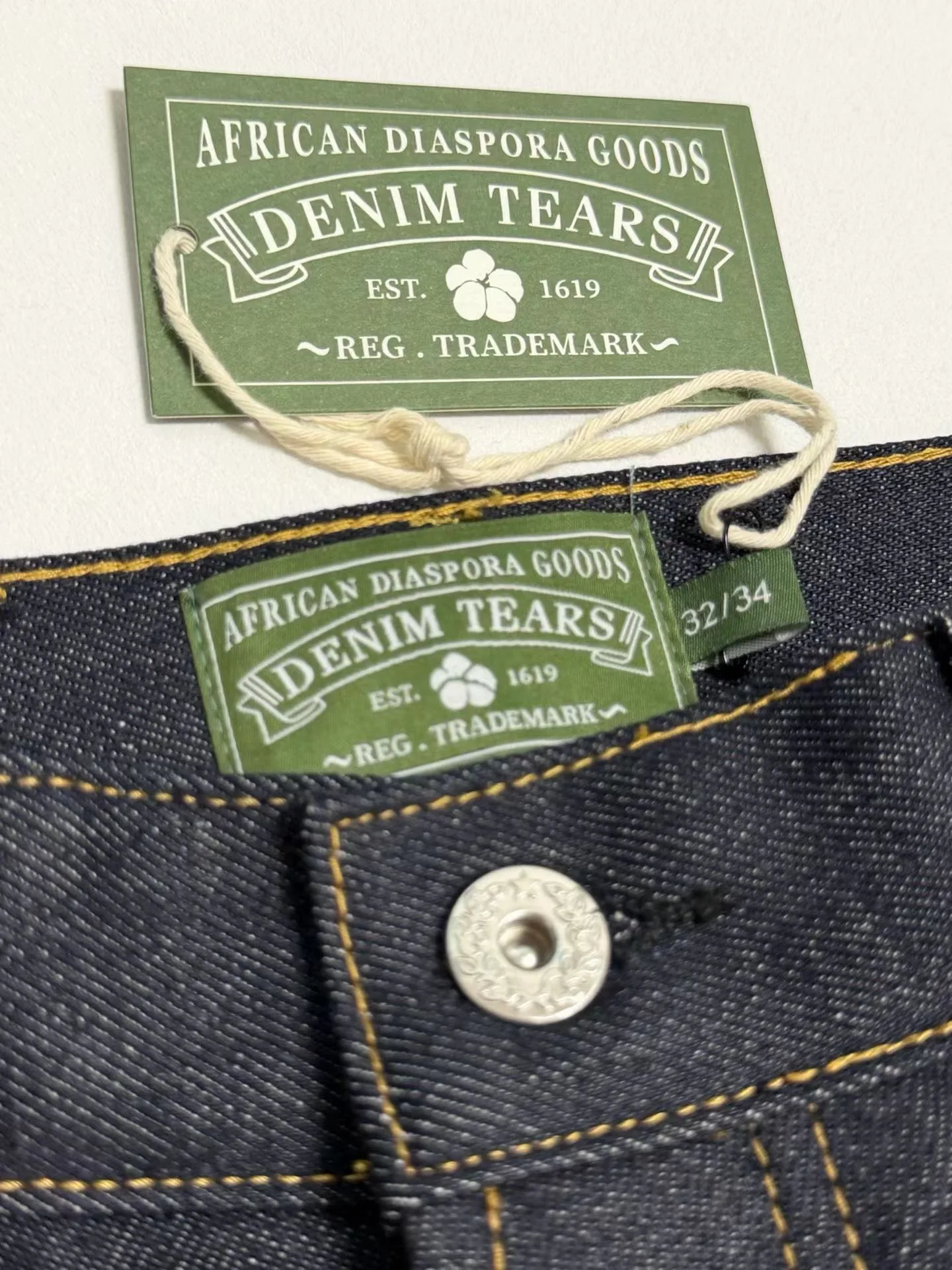 Denim Tears Baggy Cotton Wreath Denim Pants (Indigo) — ビュー 3