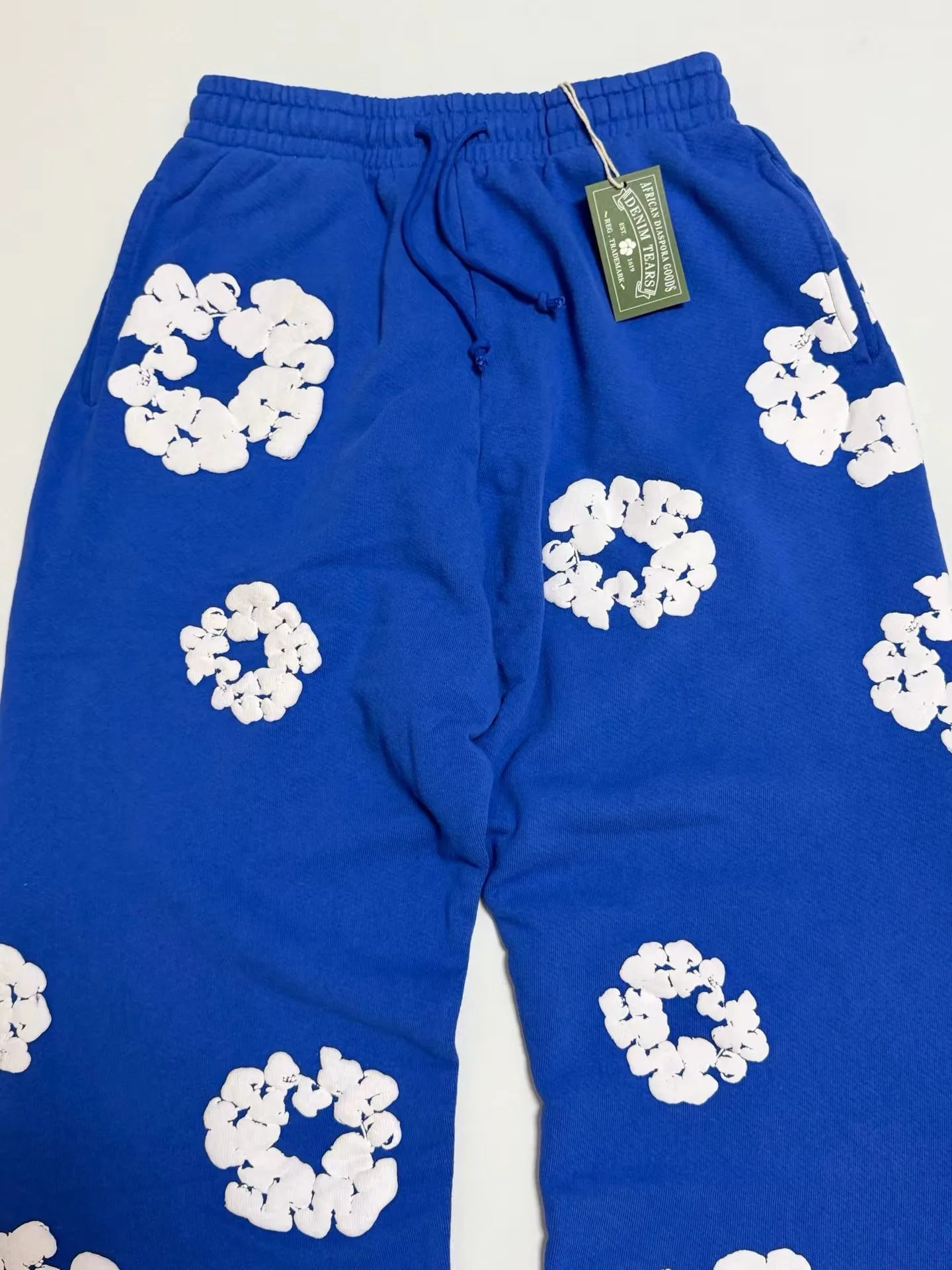 Denim Tears Cotton Wreath Baggy Sweatpants (Blue) — 보기 8