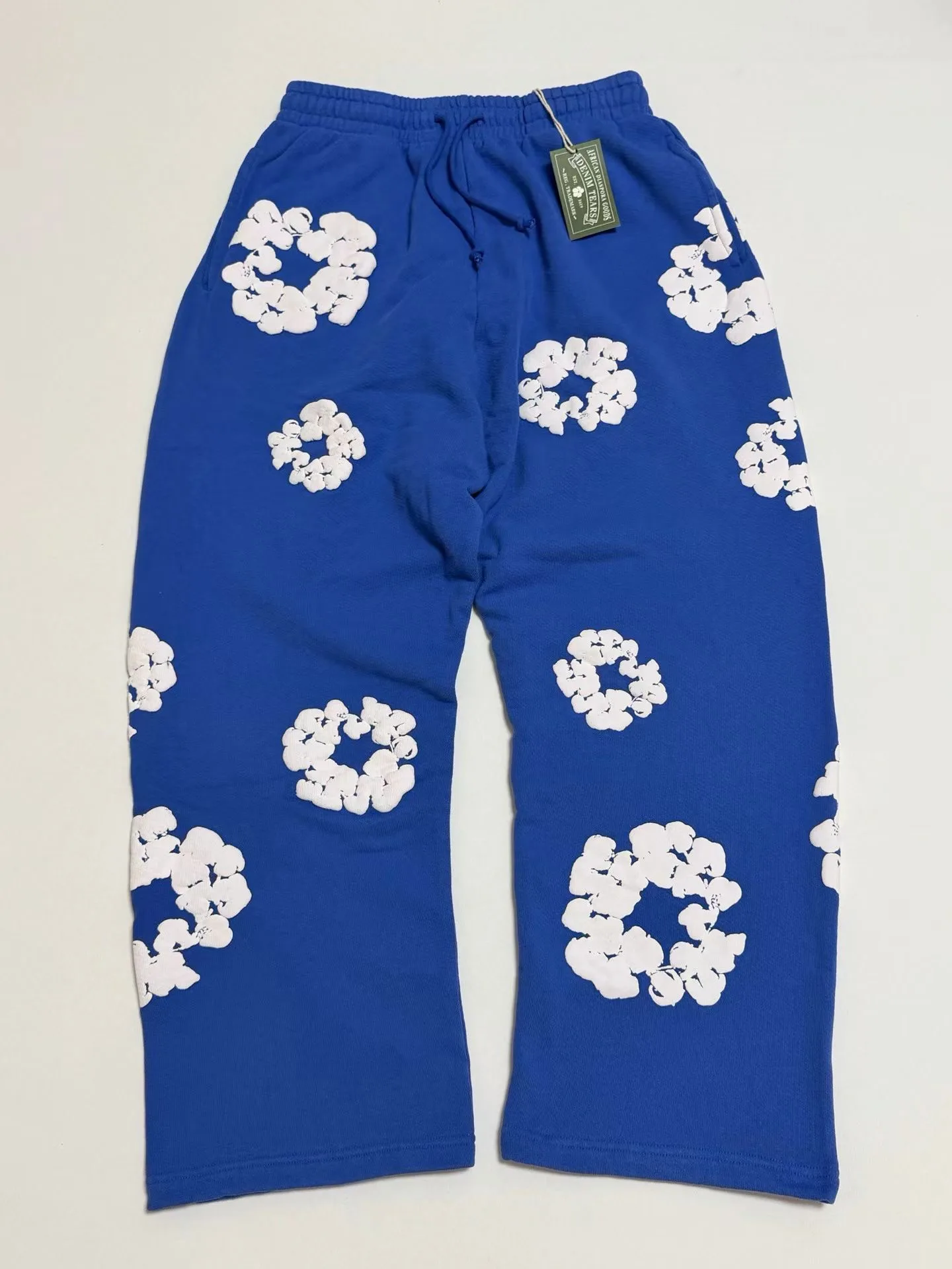 Denim Tears Cotton Wreath Baggy Sweatpants (Blue)