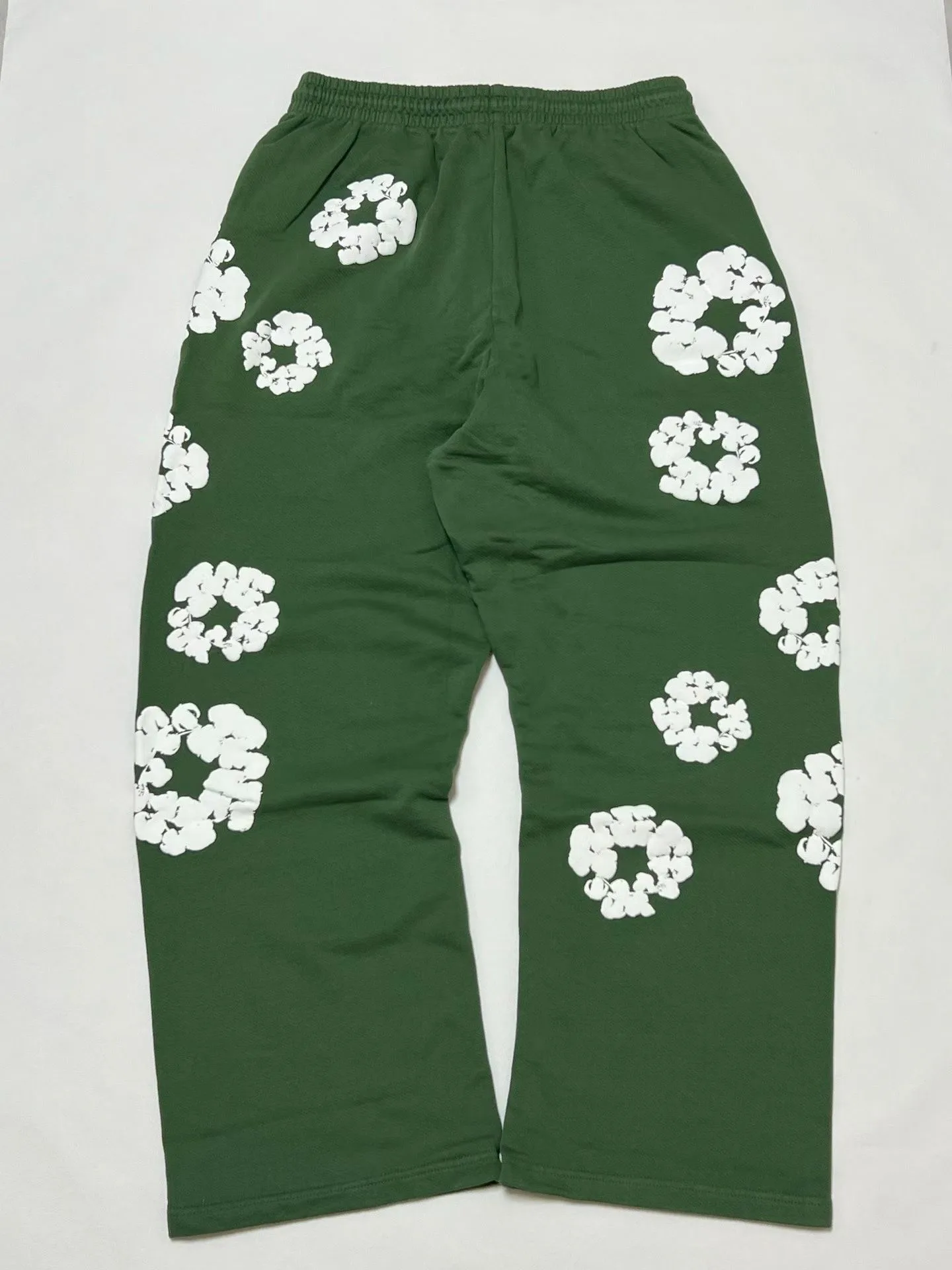 Denim Tears Cotton Wreath Baggy Sweatpants (Green) — view 2