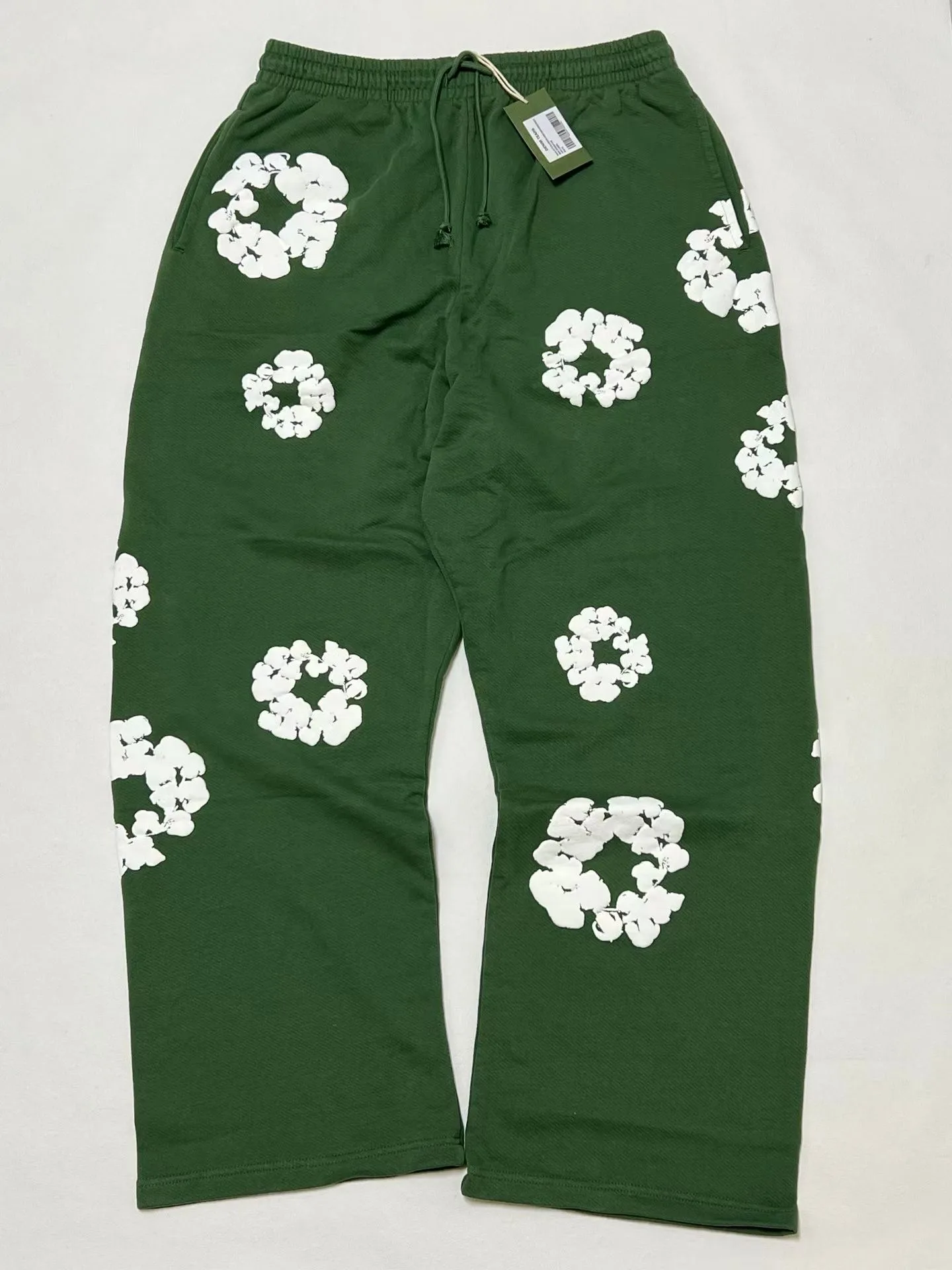 Denim Tears Cotton Wreath Baggy Sweatpants (Green)