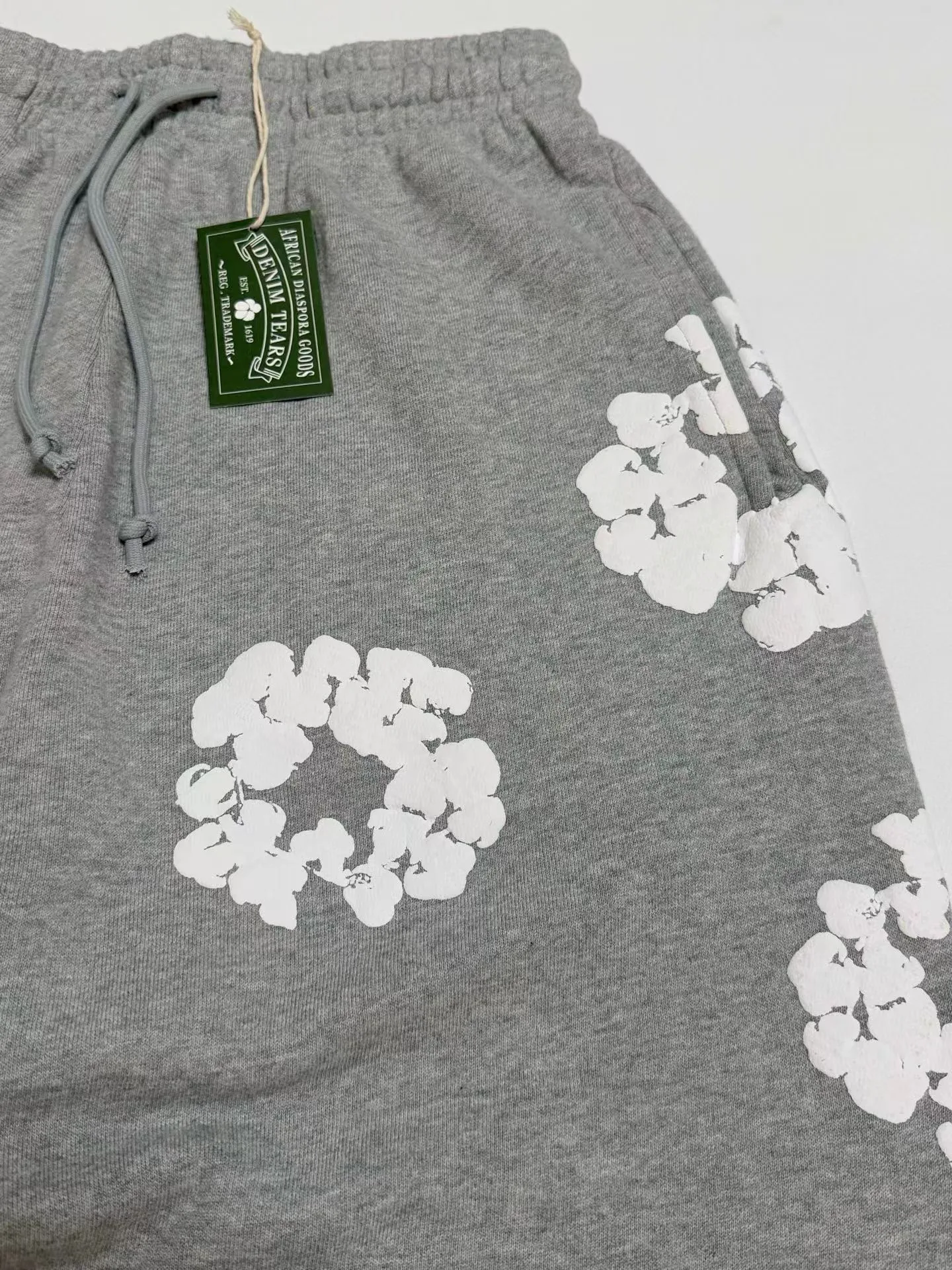 Denim Tears Cotton Wreath Baggy Sweatpants (Grey) — view 2