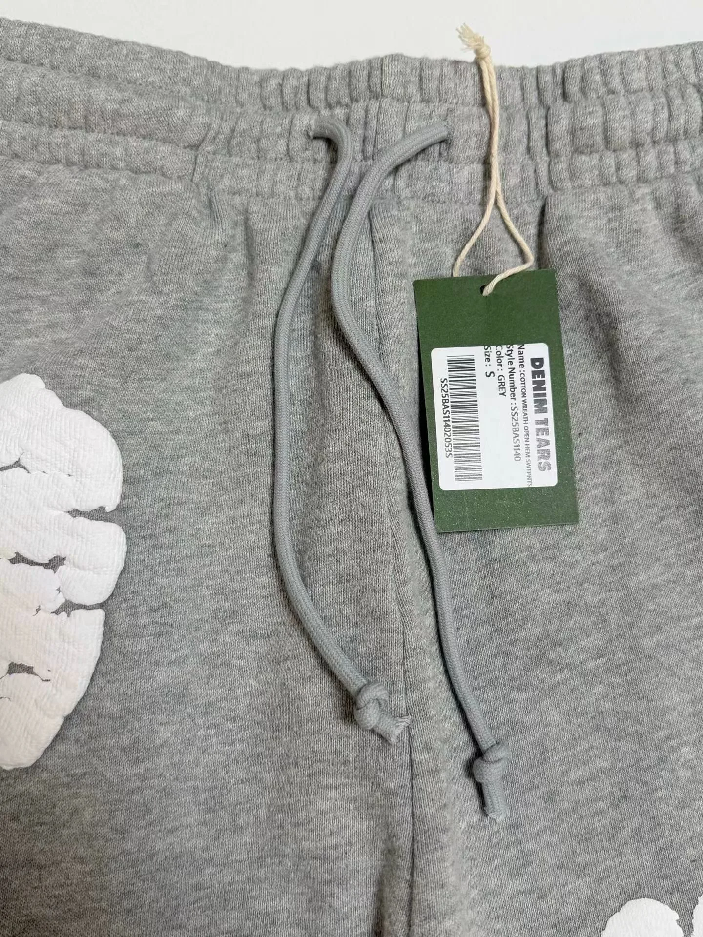 Denim Tears Cotton Wreath Baggy Sweatpants (Grey) — view 3