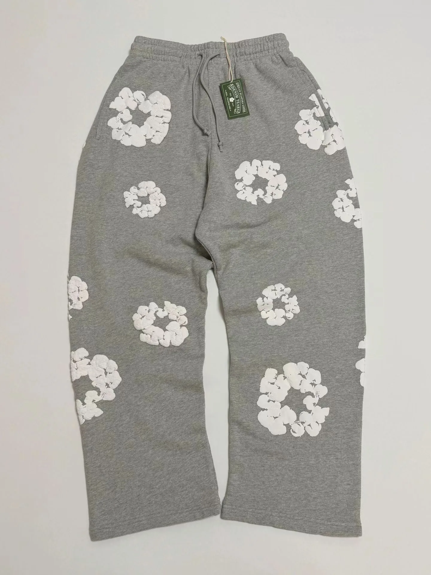 Denim Tears Cotton Wreath Baggy Sweatpants (Grey)