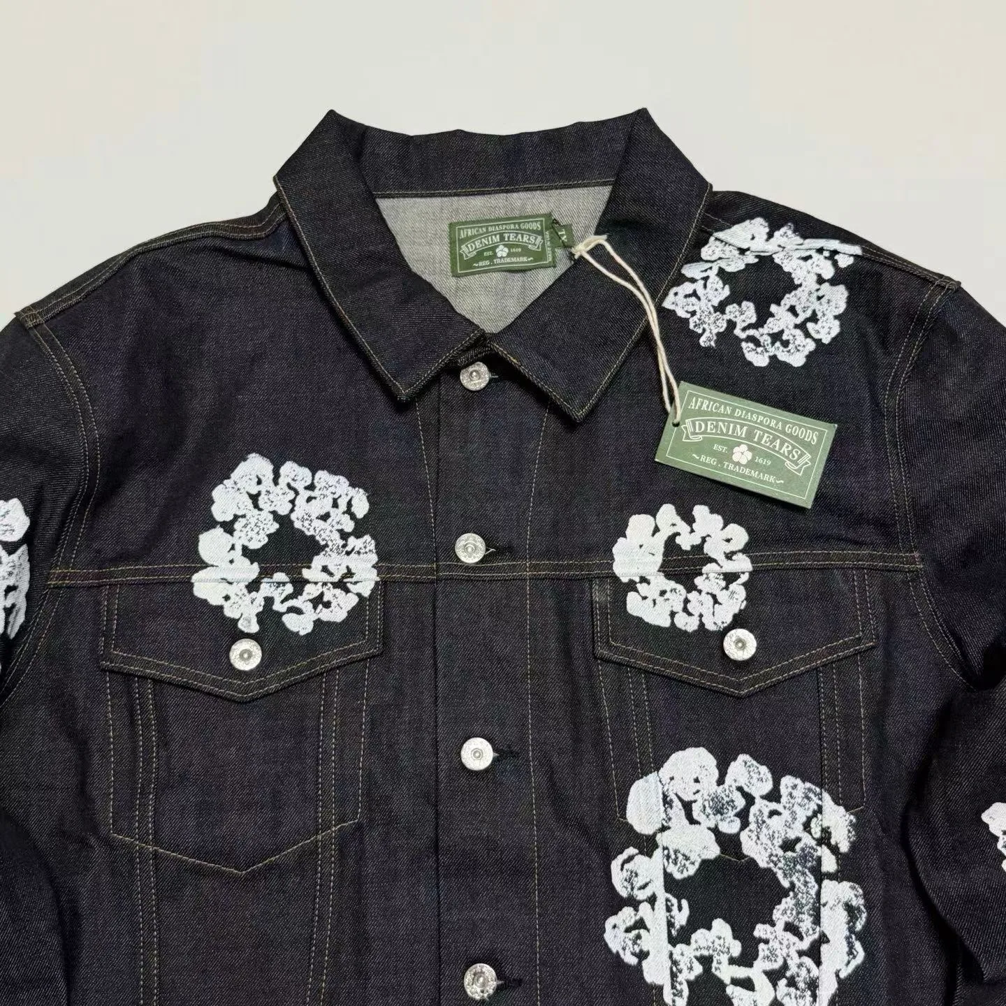 Denim Tears Cotton Wreath Denim Jacket Selvedge — ビュー 2