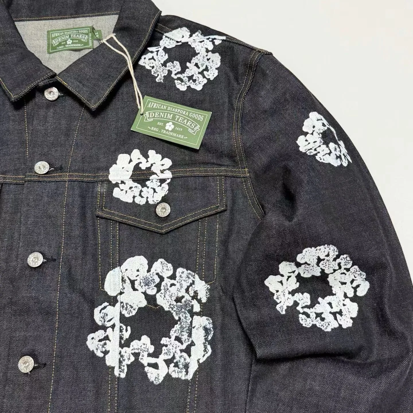 Denim Tears Cotton Wreath Denim Jacket Selvedge — ビュー 4