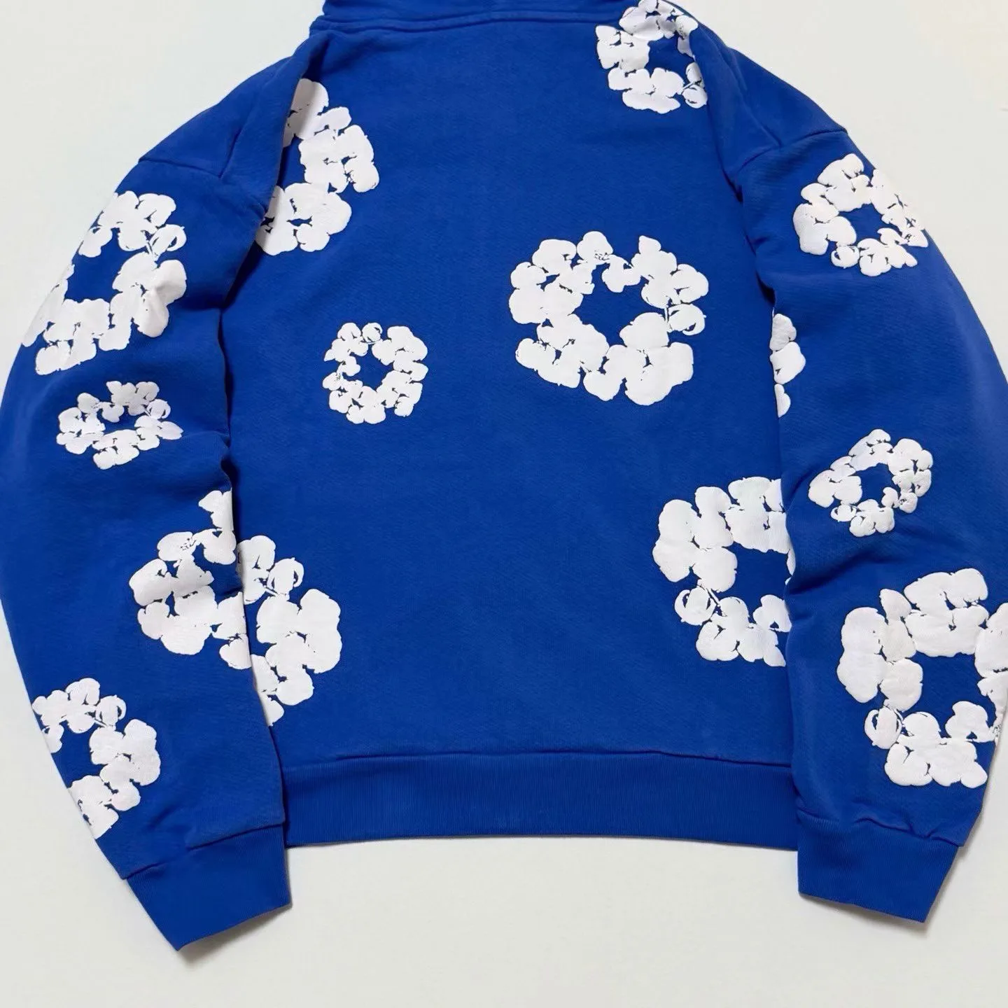 Denim Tears Wreath-Print Zip-Up Hoodie (Blue) — 圖 2
