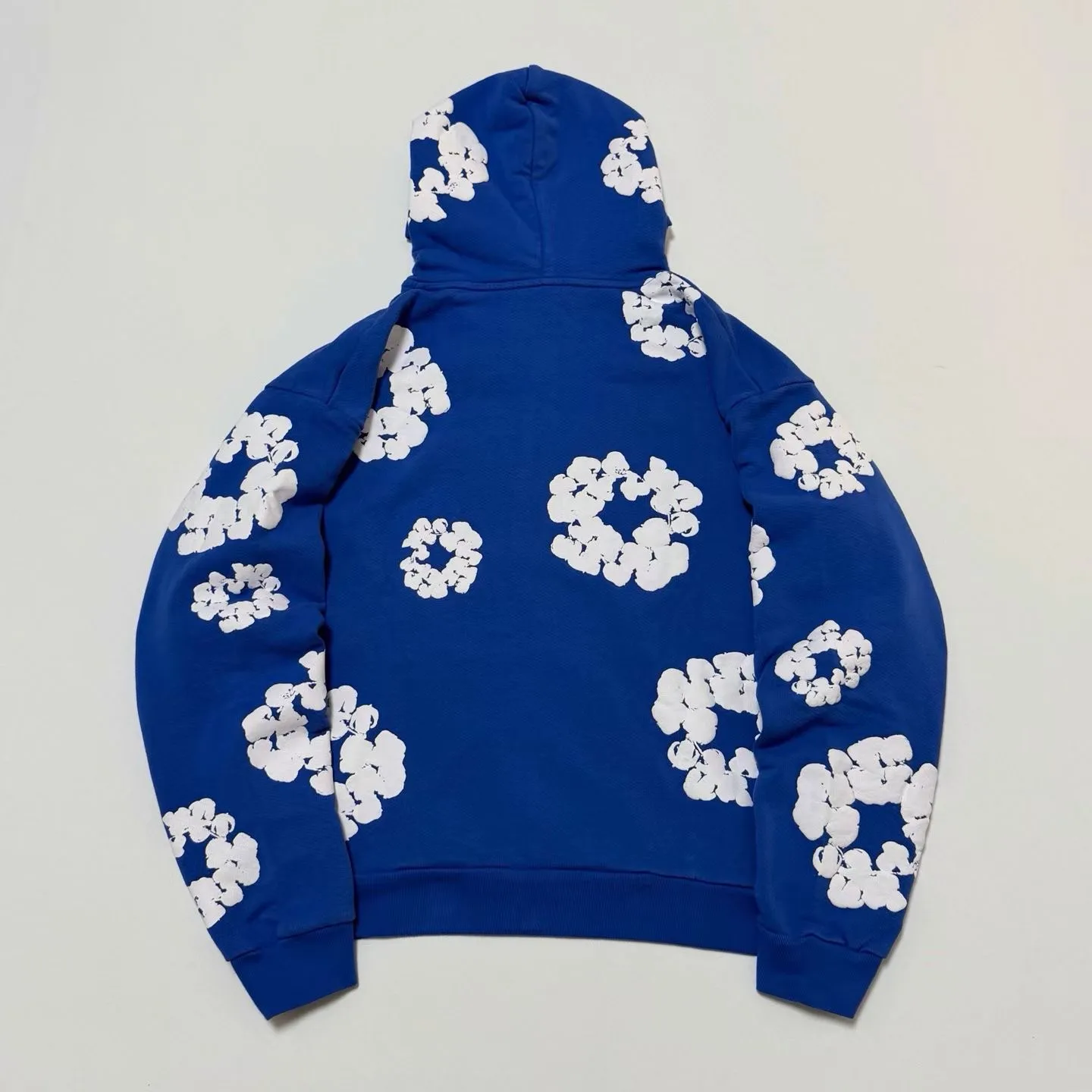 Denim Tears Wreath-Print Zip-Up Hoodie (Blue) — 圖 5