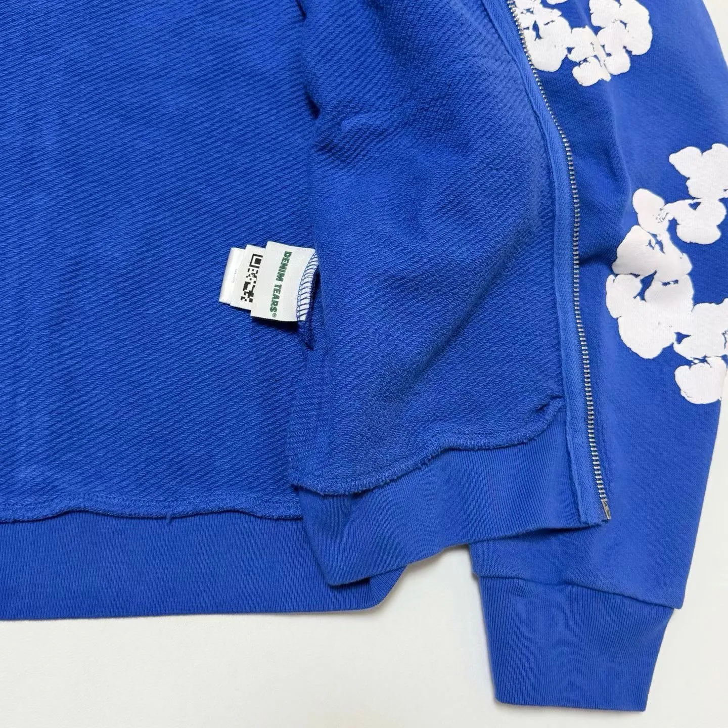 Denim Tears Wreath-Print Zip-Up Hoodie (Blue) — 圖 9
