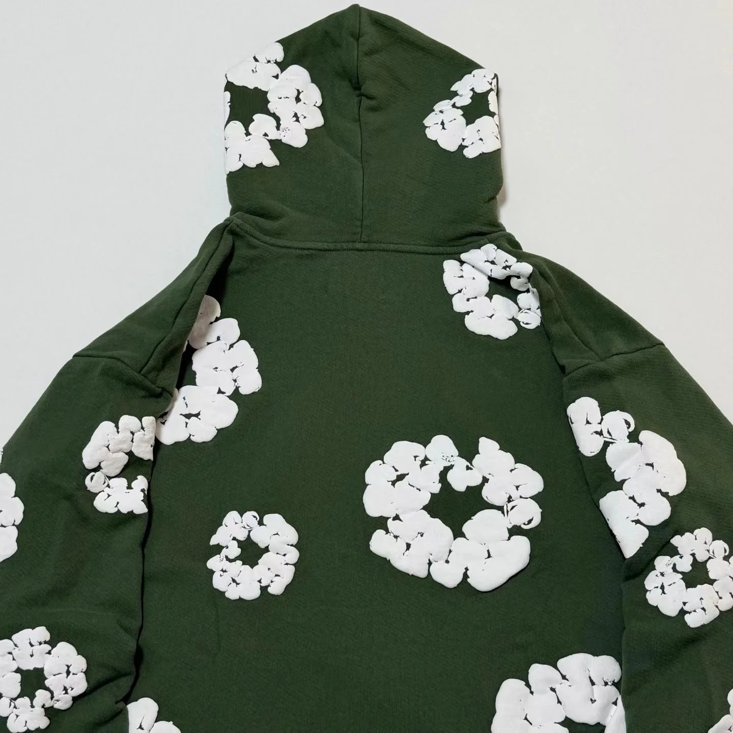 Denim Tears Wreath-Print Zip-Up Hoodie (Green) — 보기 2