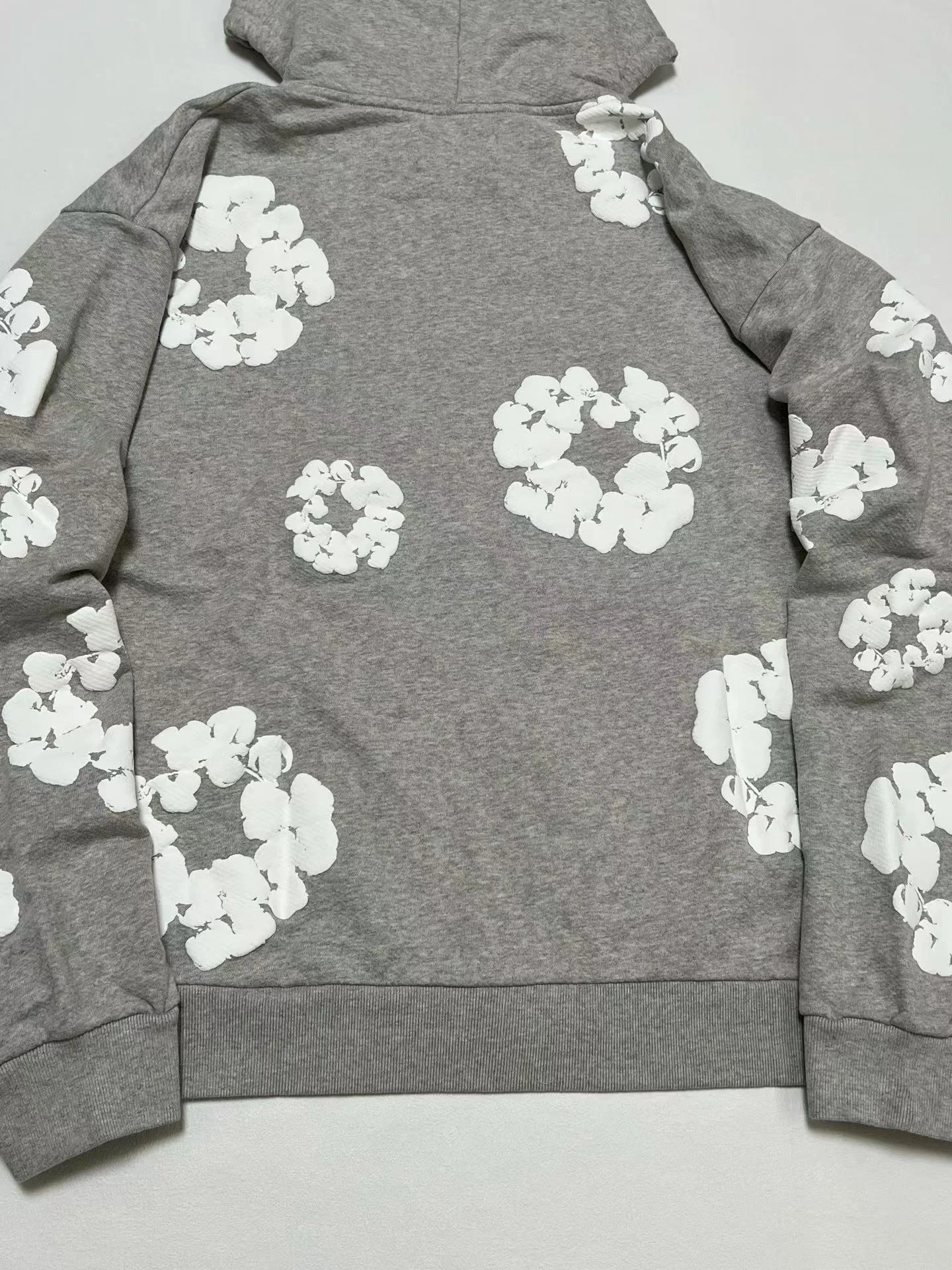 Denim Tears Wreath-Print Zip-Up Hoodie (Grey) — ビュー 8