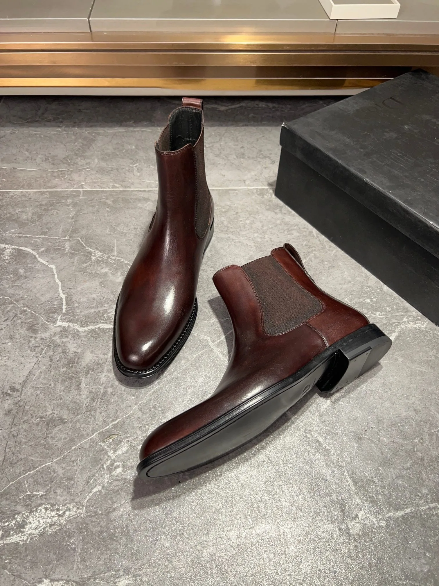 Dior Chelsea Boots (Brown) — view 3