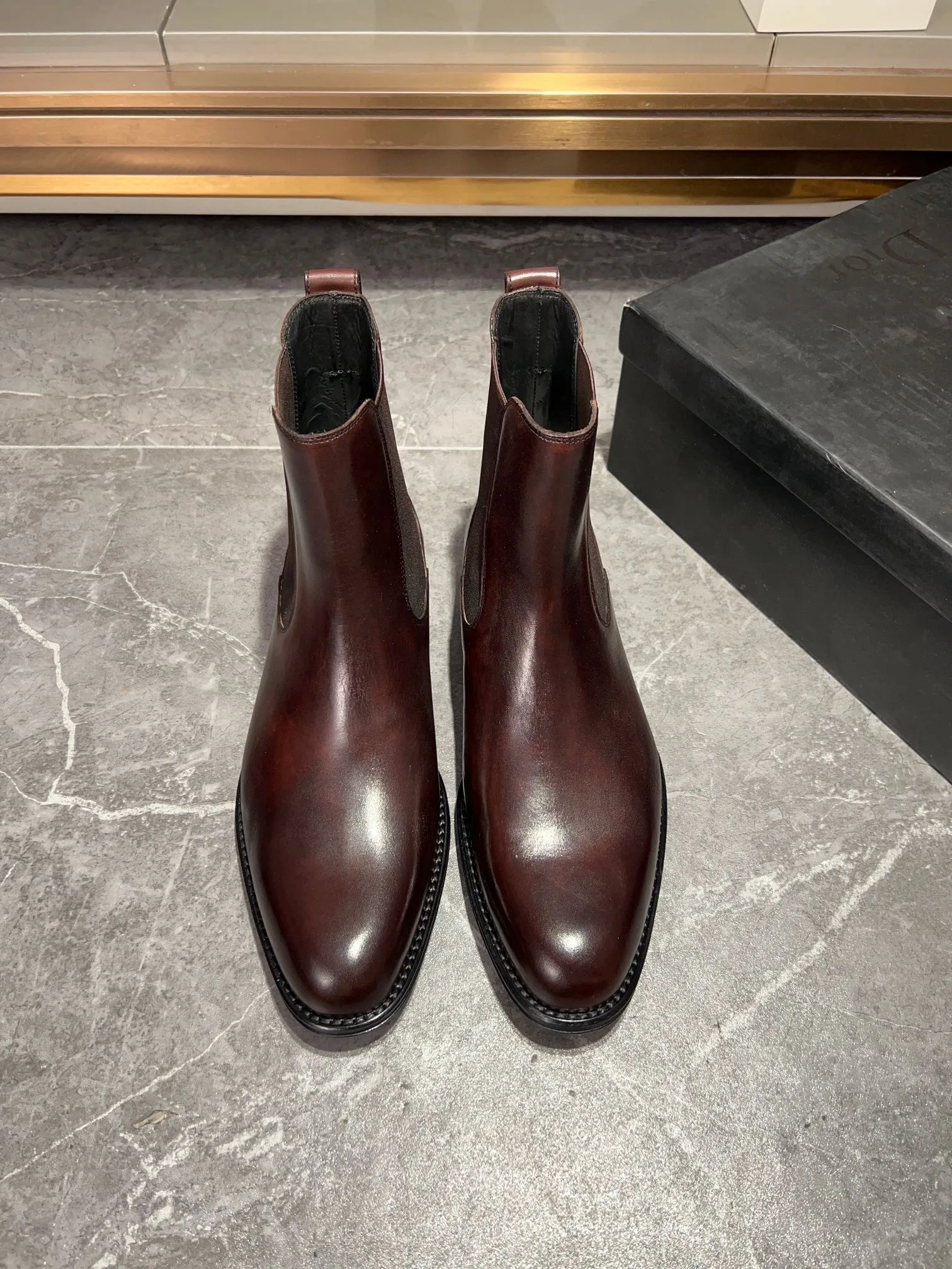 Dior Chelsea Boots (Brown) — view 5