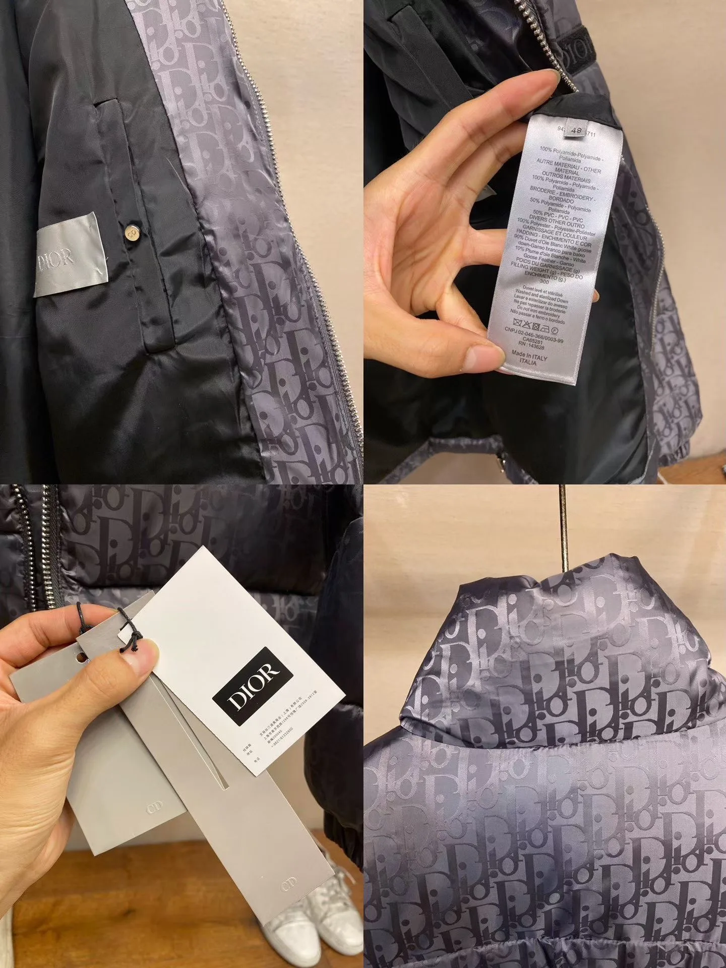 Dior Oblique Down Jacket (Black) — 图 2