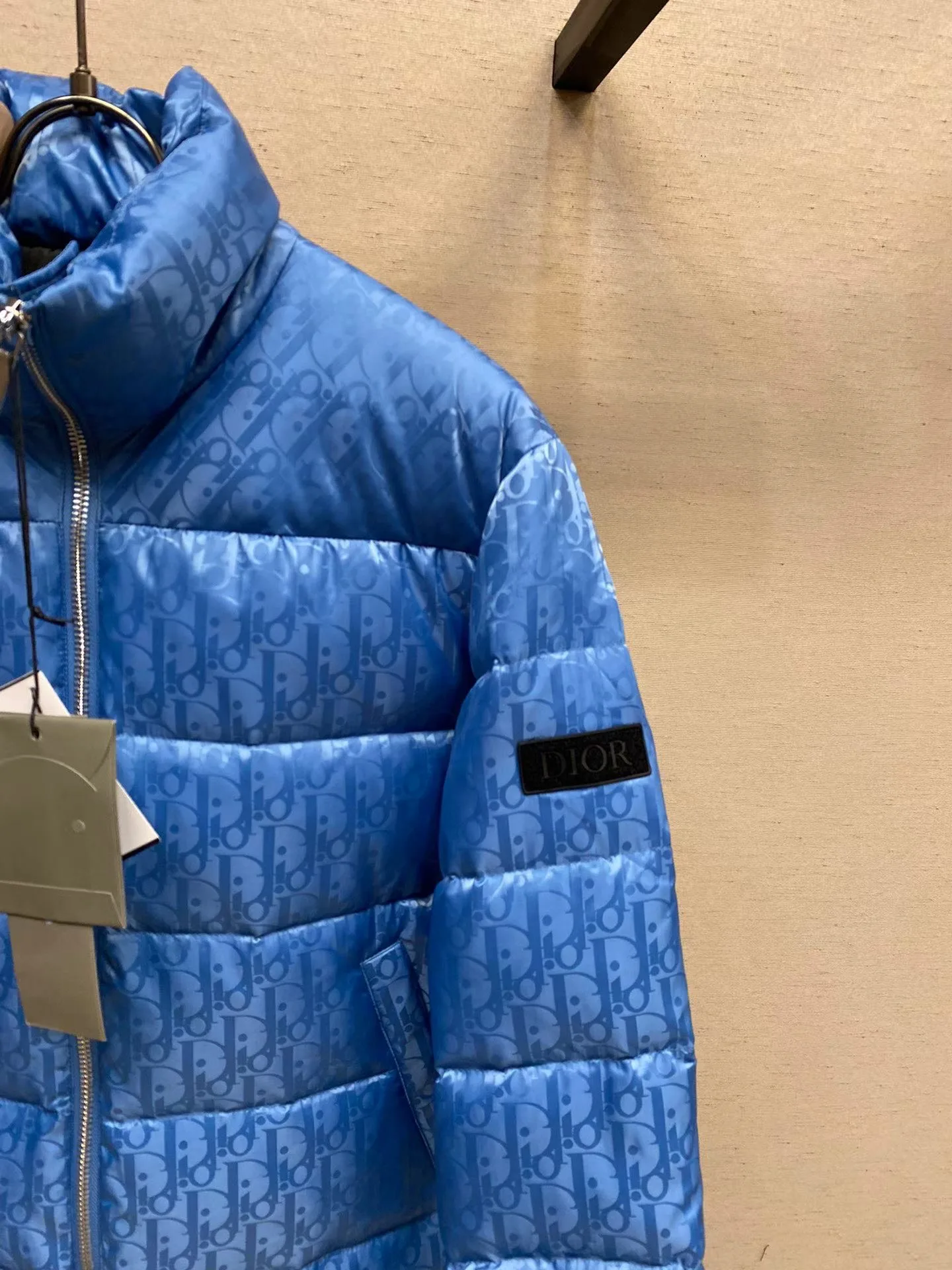 Dior Oblique Down Jacket (Blue) — 보기 4