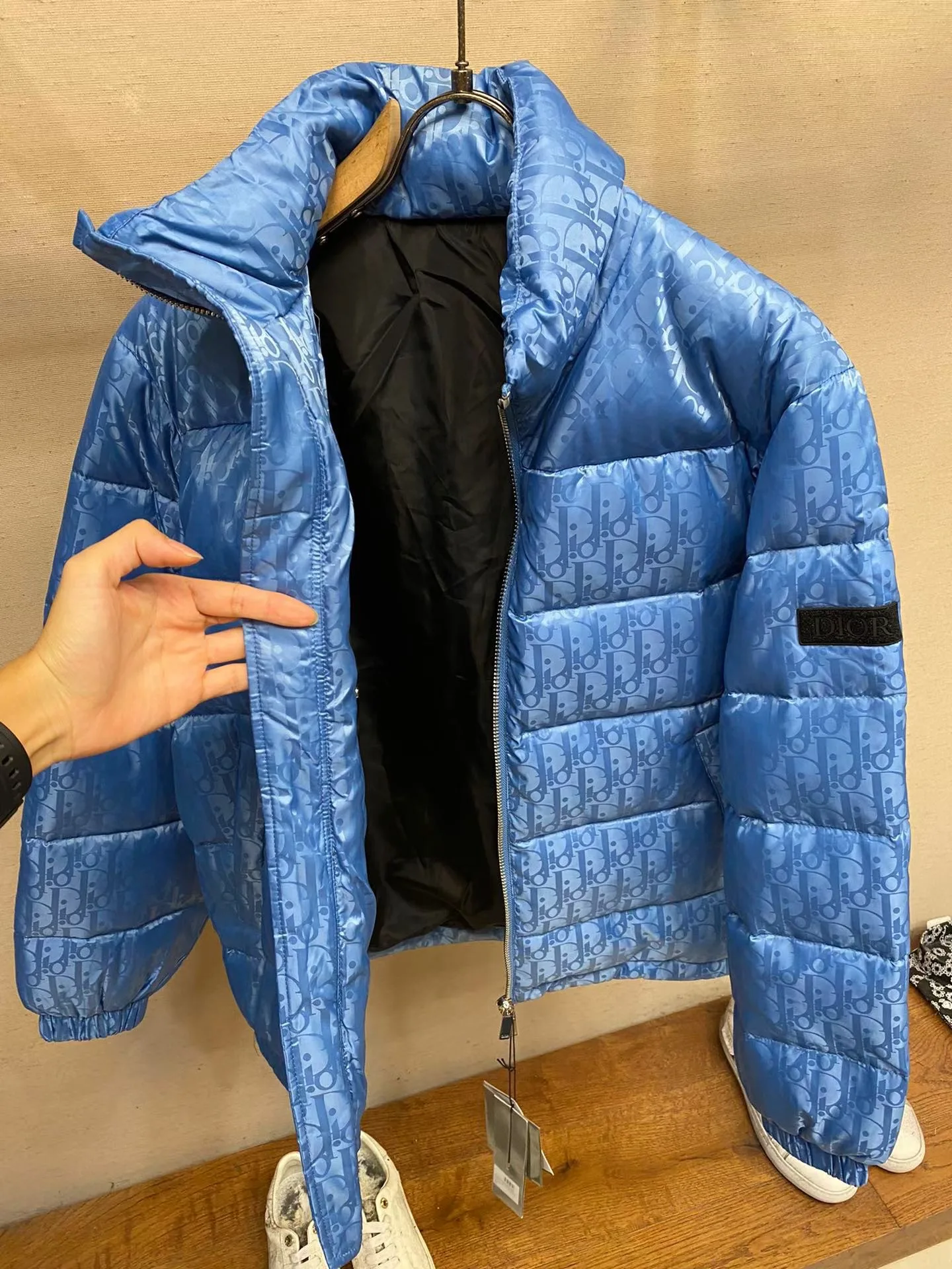 Dior Oblique Down Jacket (Blue) — 보기 6