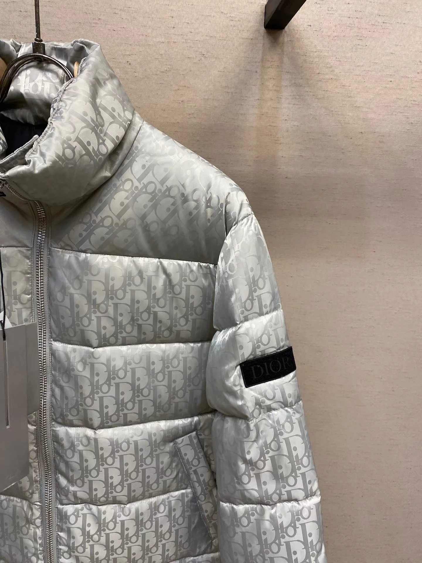 Dior Oblique Down Jacket (Grey) — view 6