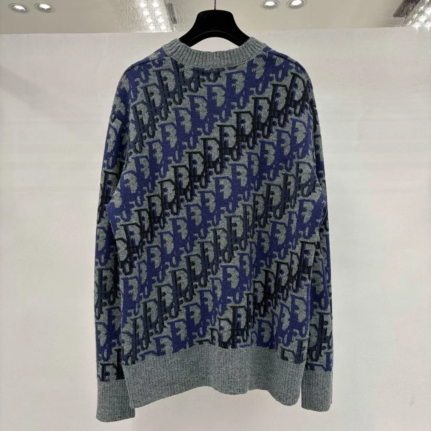 Dior Oblique Sweater (Gray Wool Jacquard) — 图 5
