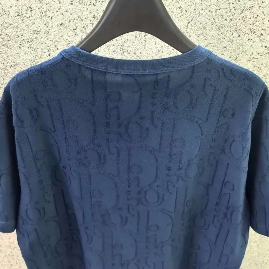 Dior Oblique T-Shirt, Relaxed Fit (Navy) — ビュー 3