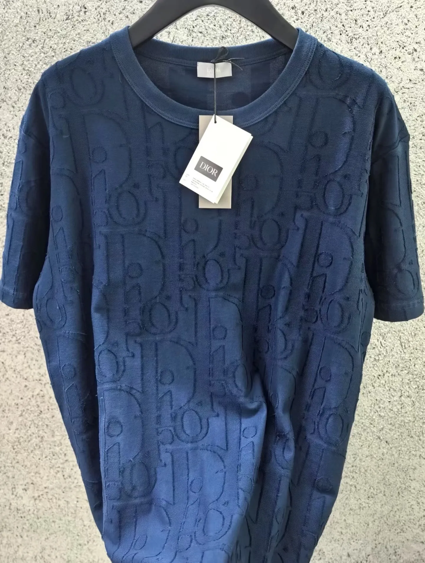 Dior Oblique T-Shirt, Relaxed Fit (Navy) — ビュー 4
