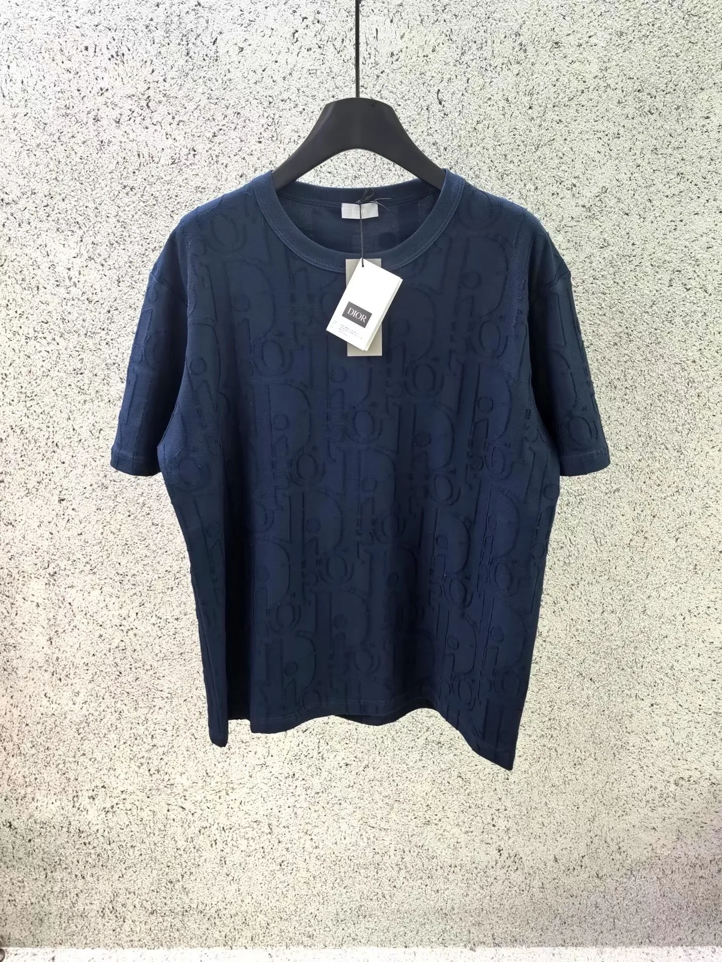 Dior Oblique T-Shirt, Relaxed Fit (Navy)