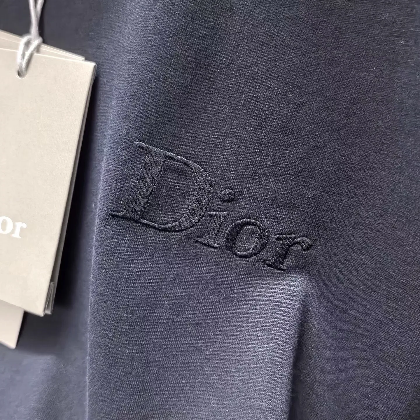 Dior Oversized T-shirt with Dior Embroidery (Black) — ビュー 3