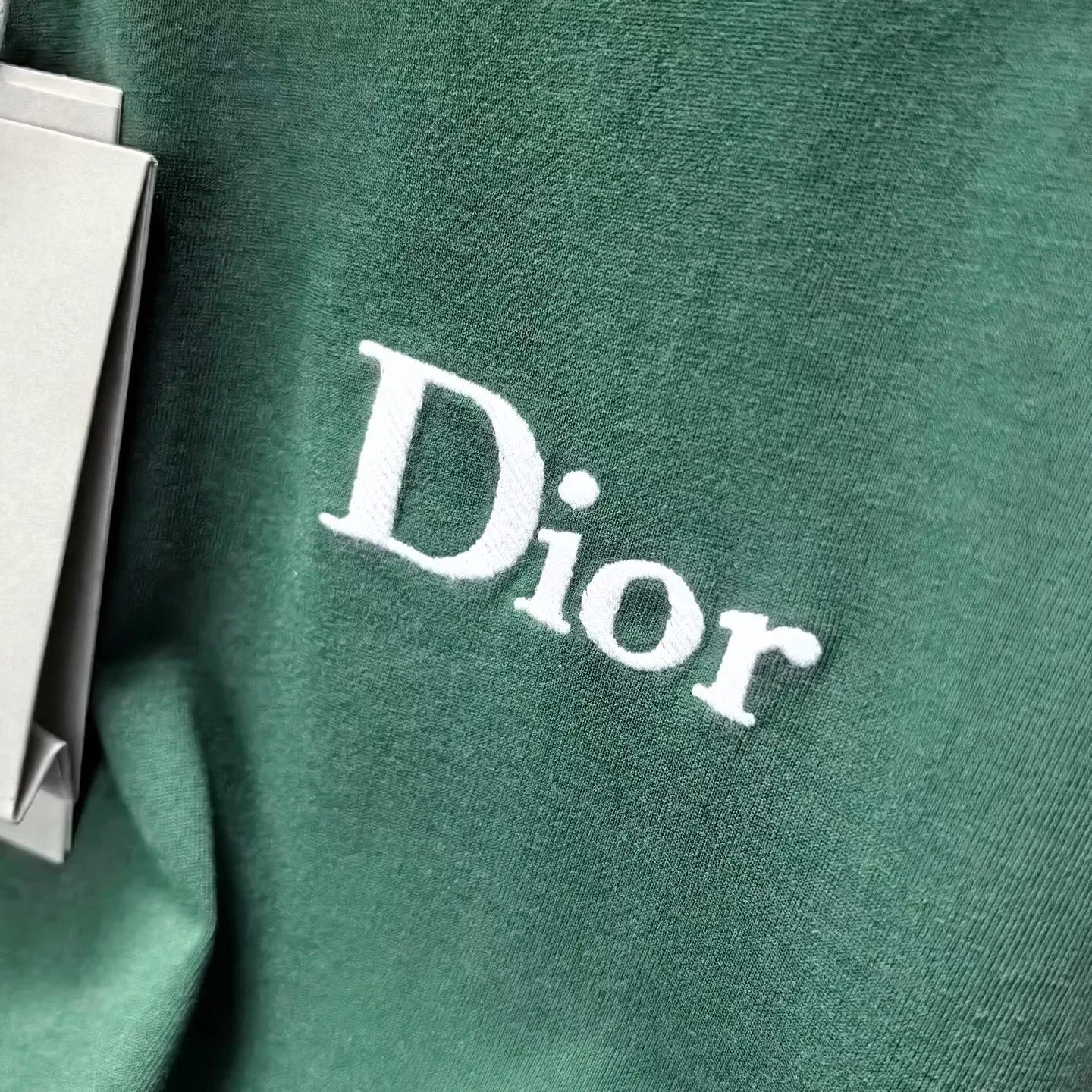 Dior Oversized T-shirt with Dior Embroidery (Green) — ビュー 4