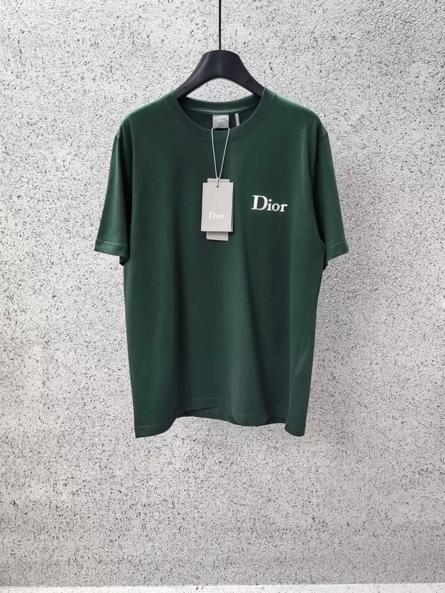 Dior Oversized T-shirt with Dior Embroidery (Green)