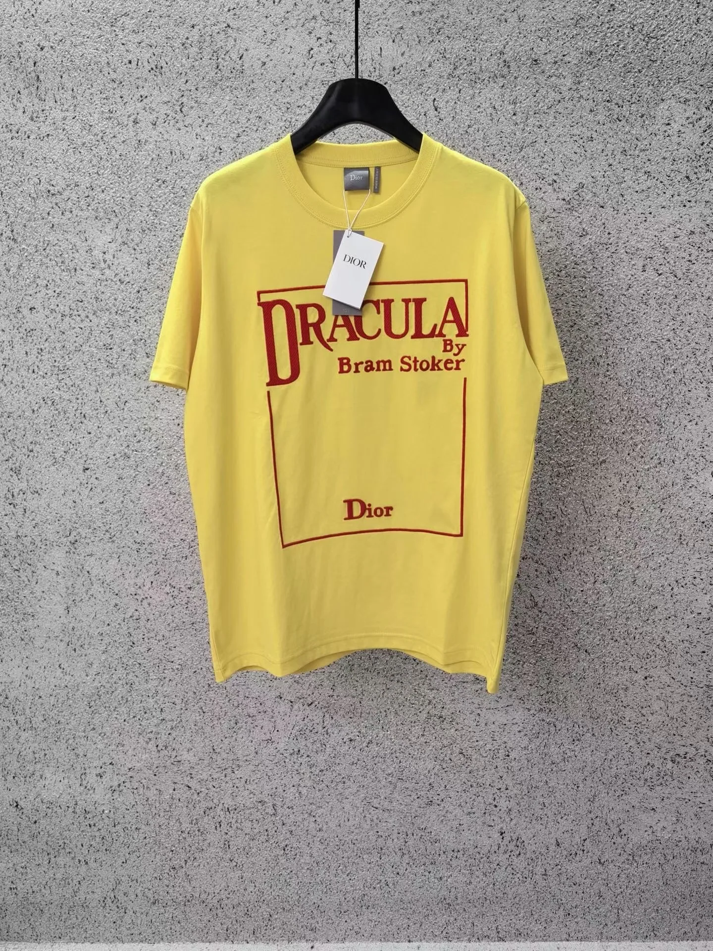 T-Shirt with Book Cover Embroidery (Dracula), Relaxed Fit