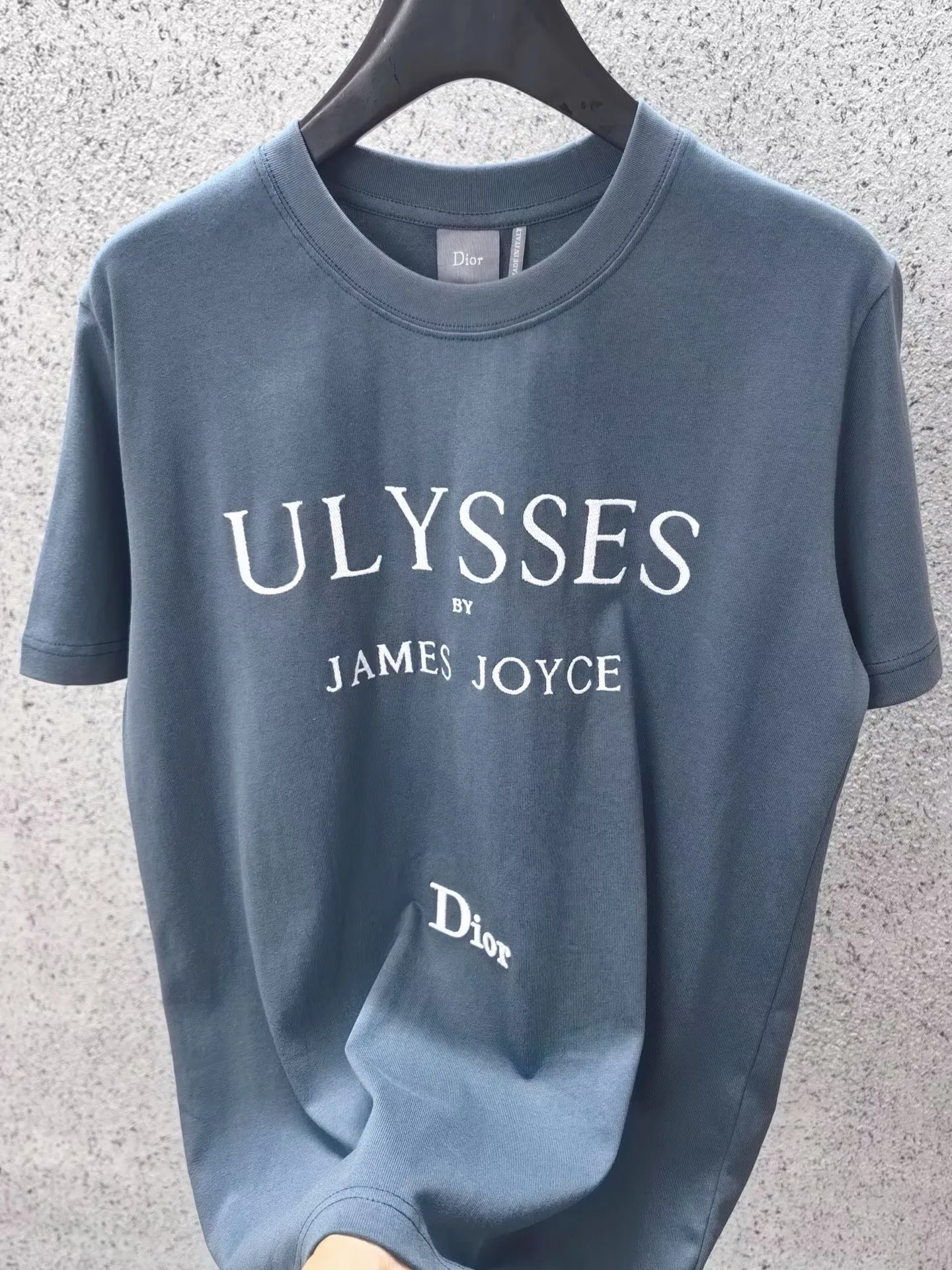 T-Shirt with Book Cover Embroidery (Ulysses), Relaxed Fit