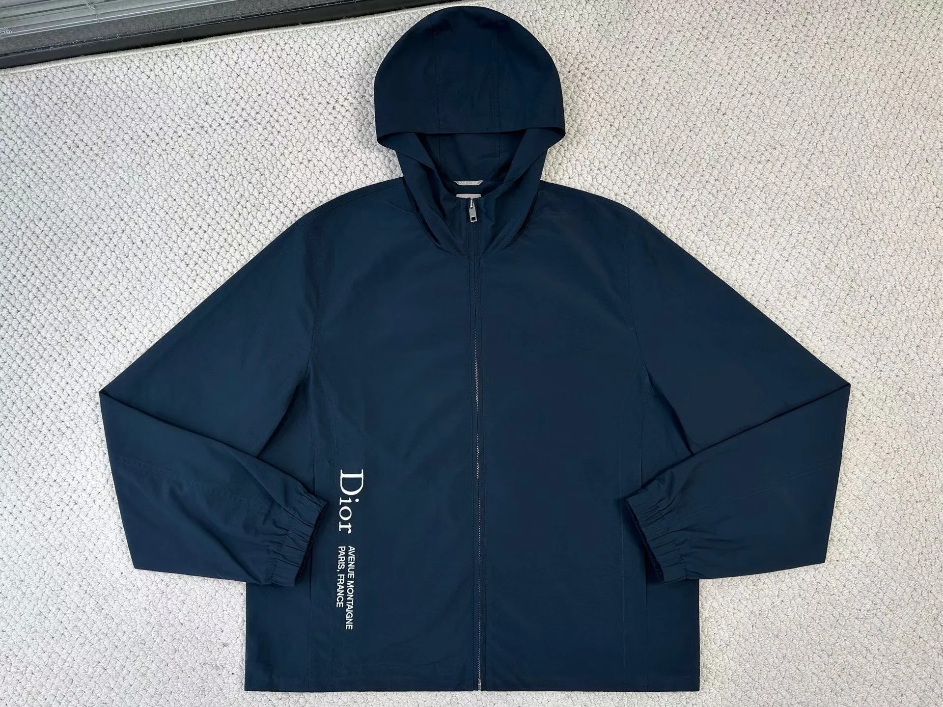 Dior Windbreaker with Dior Montaigne Embroidery (Deep Blue)