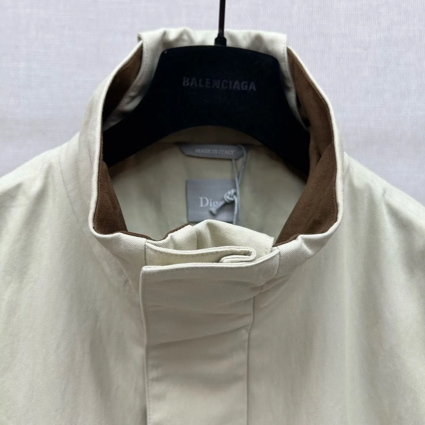Dior Zip-Up Cotton Jacket  (Beige) — ビュー 2