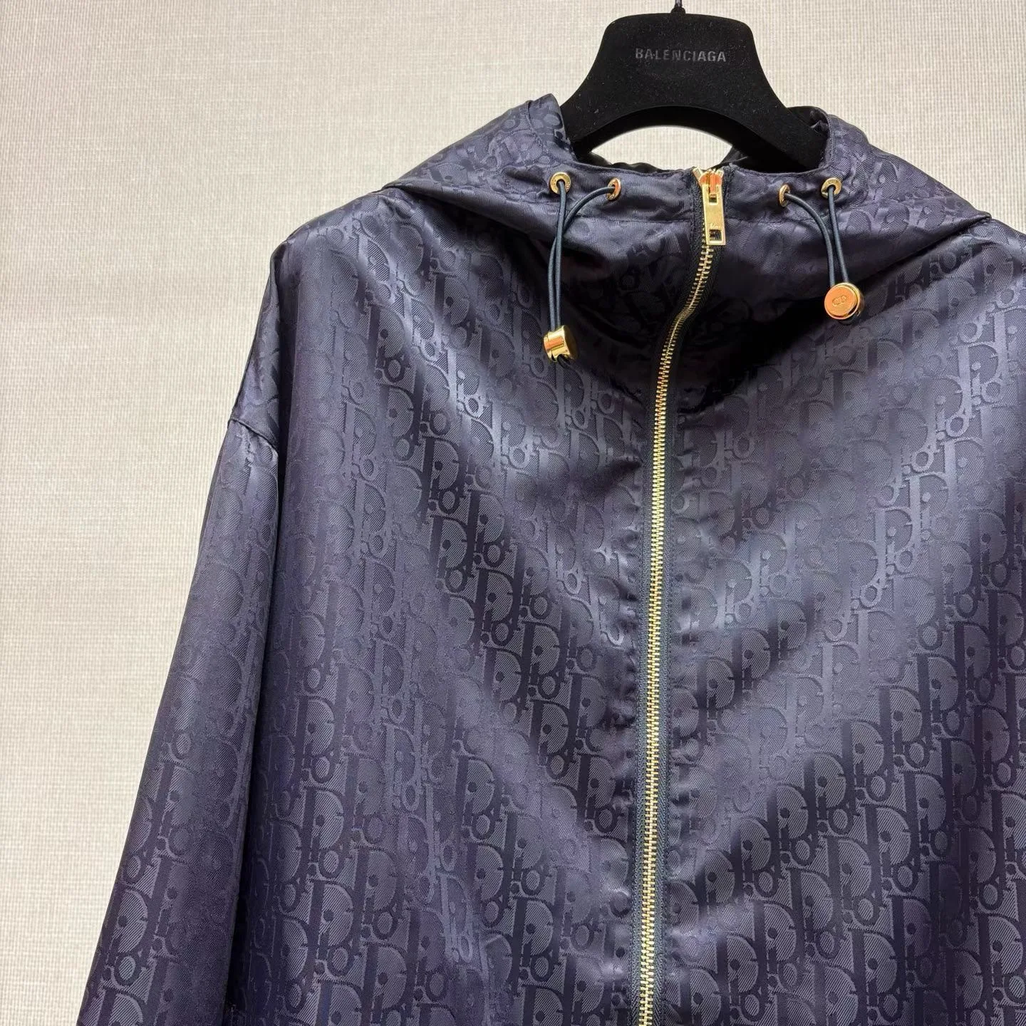 Dior Zipped Jacket Oblique Technical Taffeta (Navy) — ビュー 2