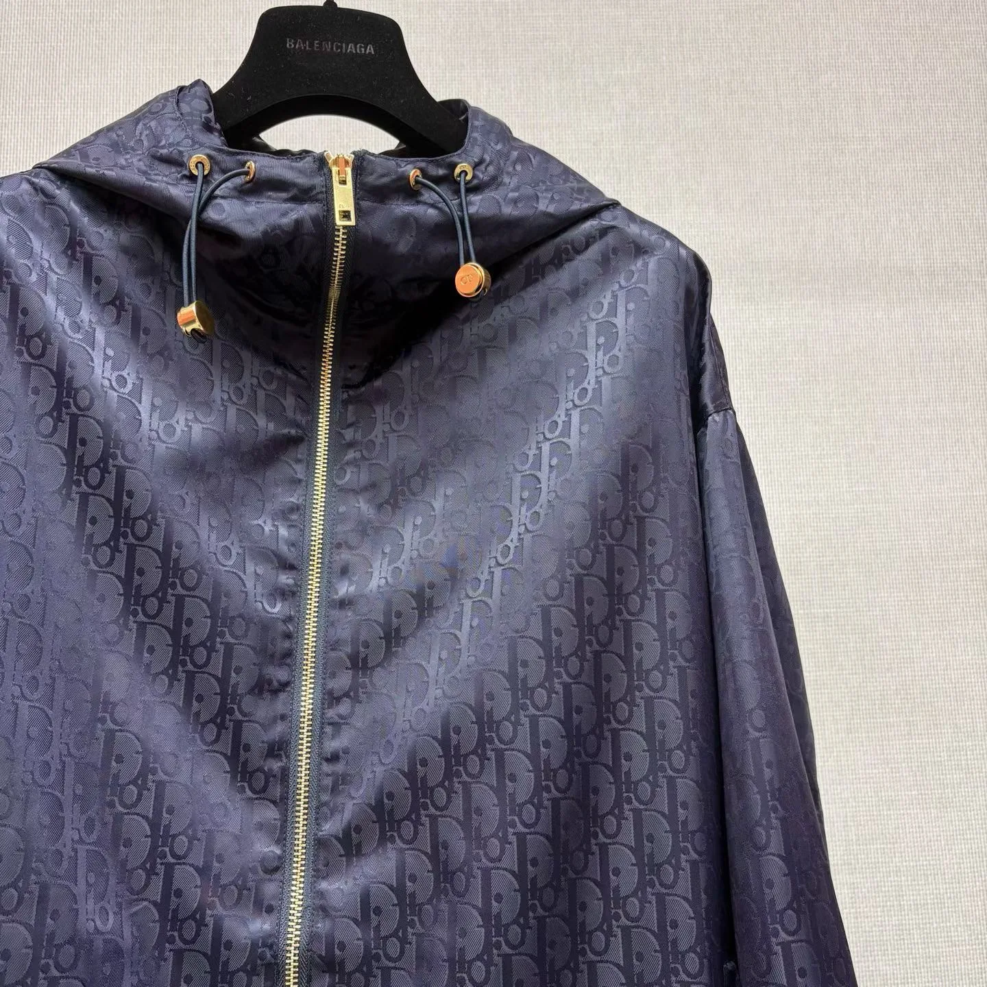 Dior Zipped Jacket Oblique Technical Taffeta (Navy) — ビュー 6