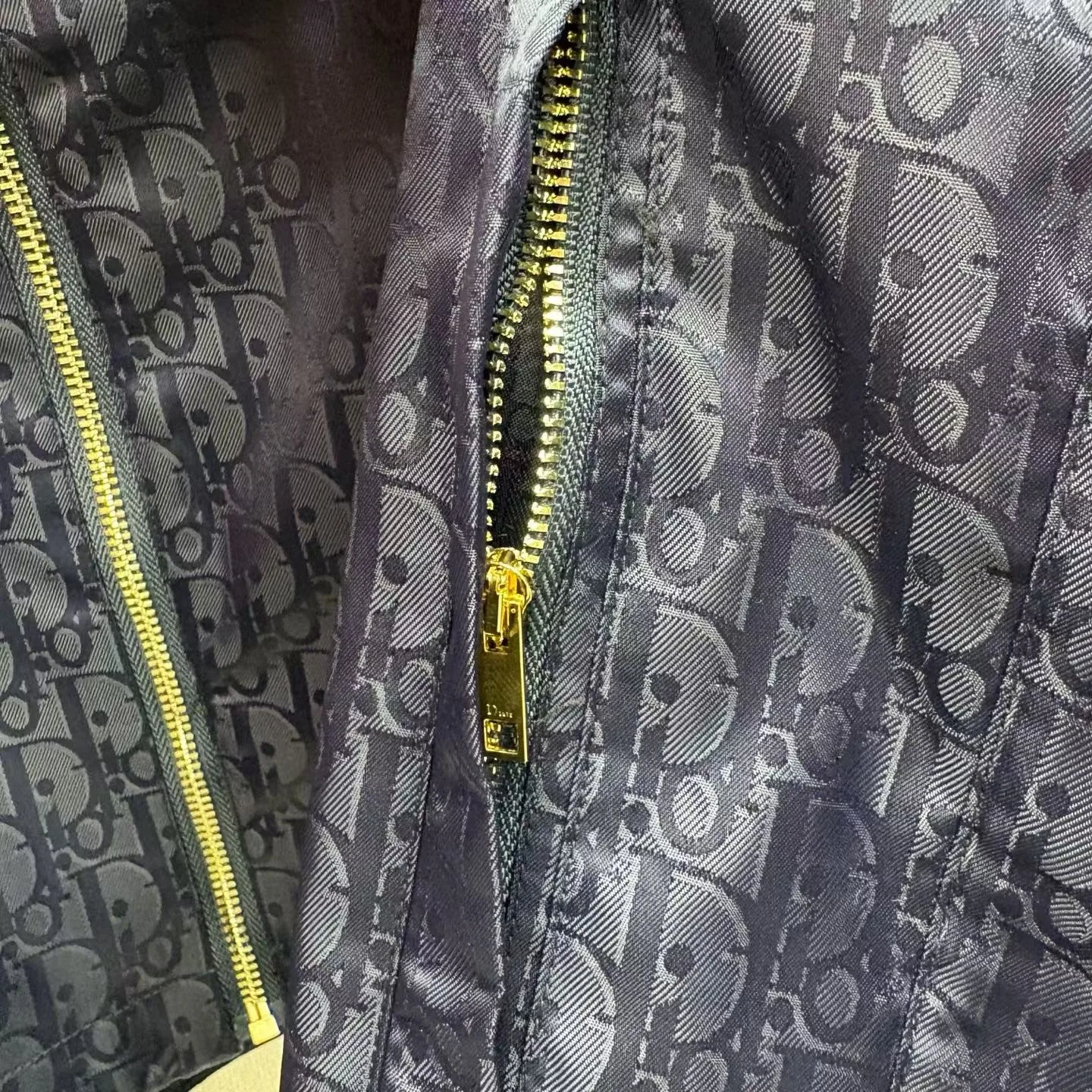 Dior Zipped Jacket Oblique Technical Taffeta (Navy) — ビュー 7