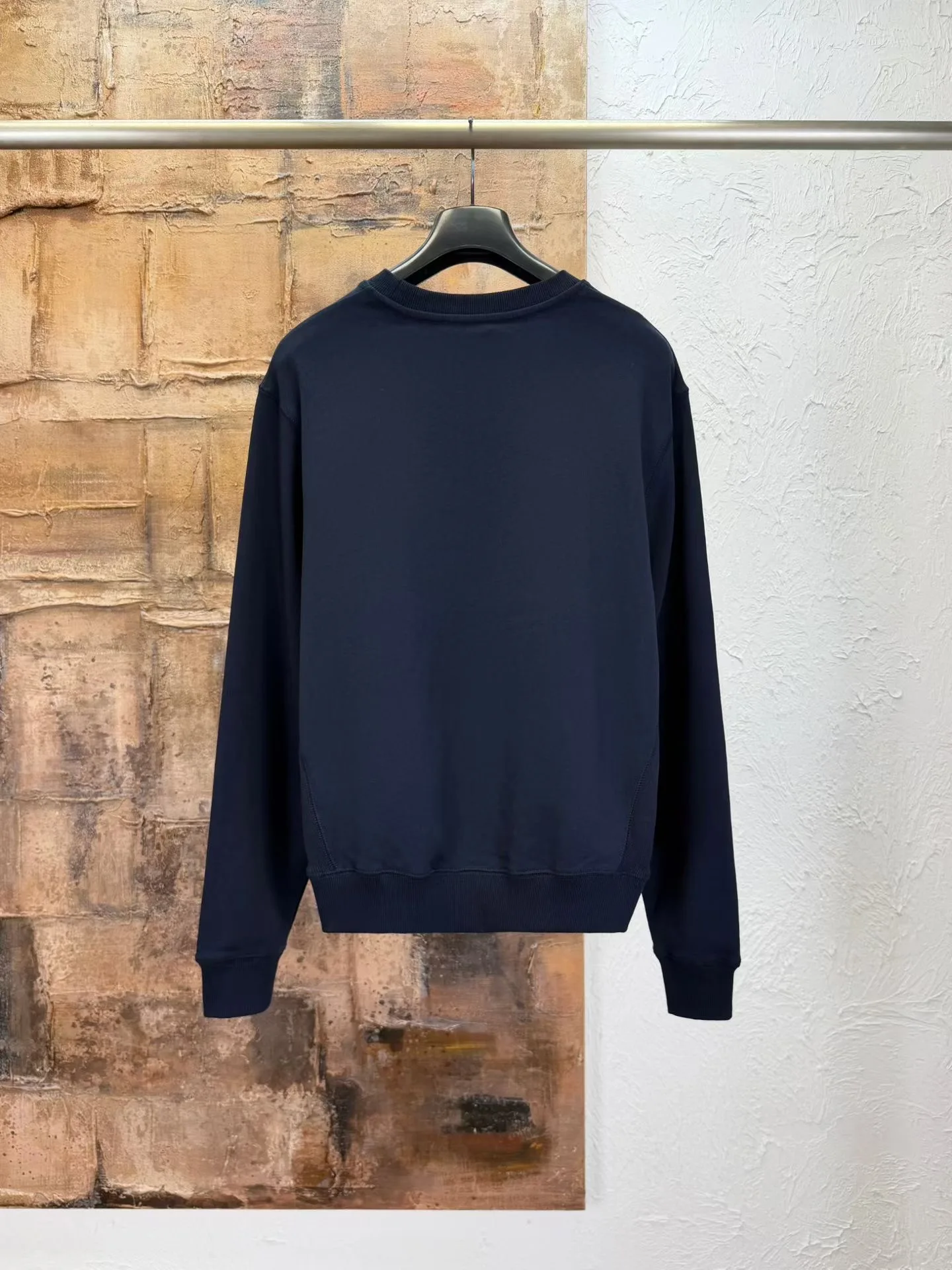 Fleece sweatshirt with logo (Navy) — view 2