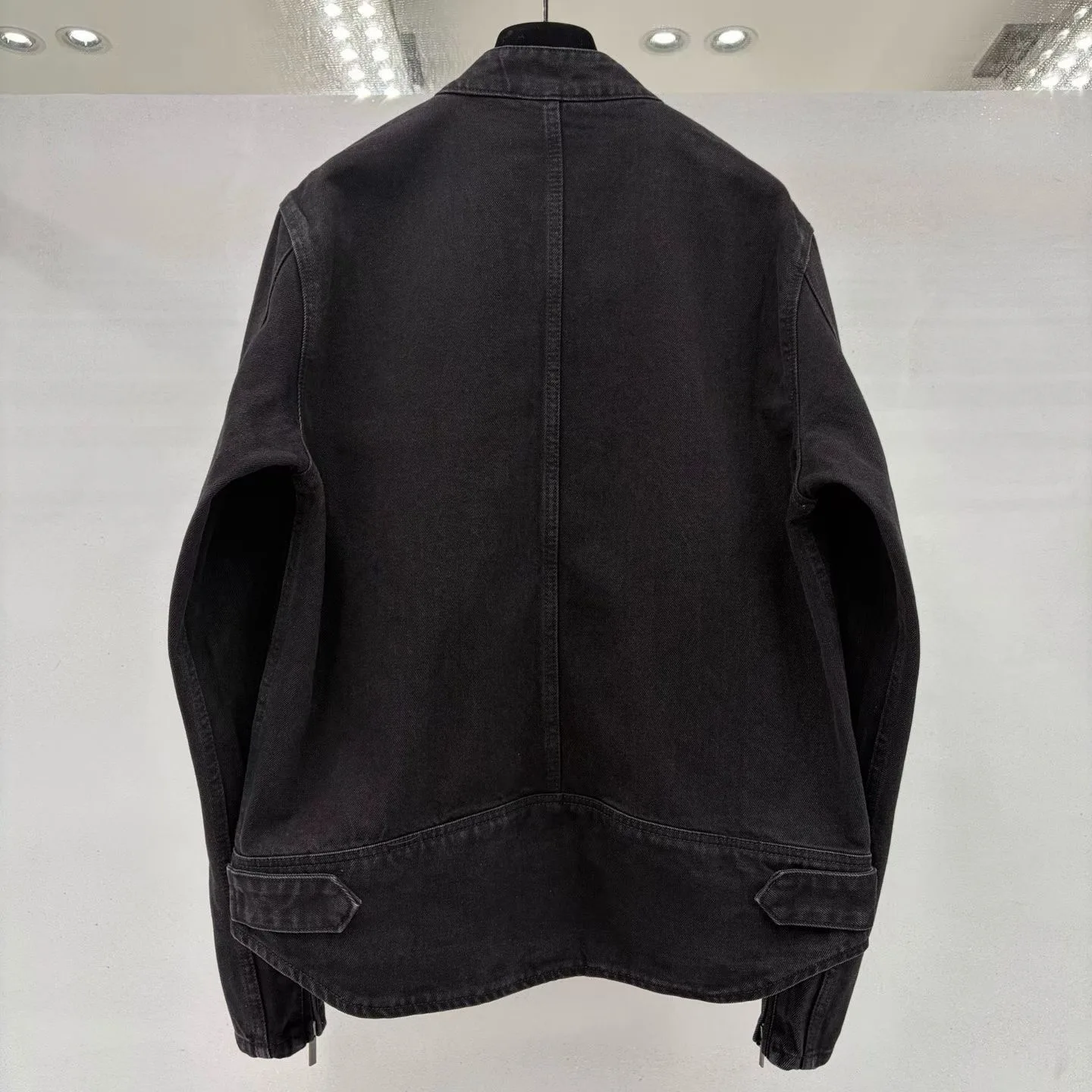 Gucci Cotton Denim Biker jacket with Web — ビュー 5
