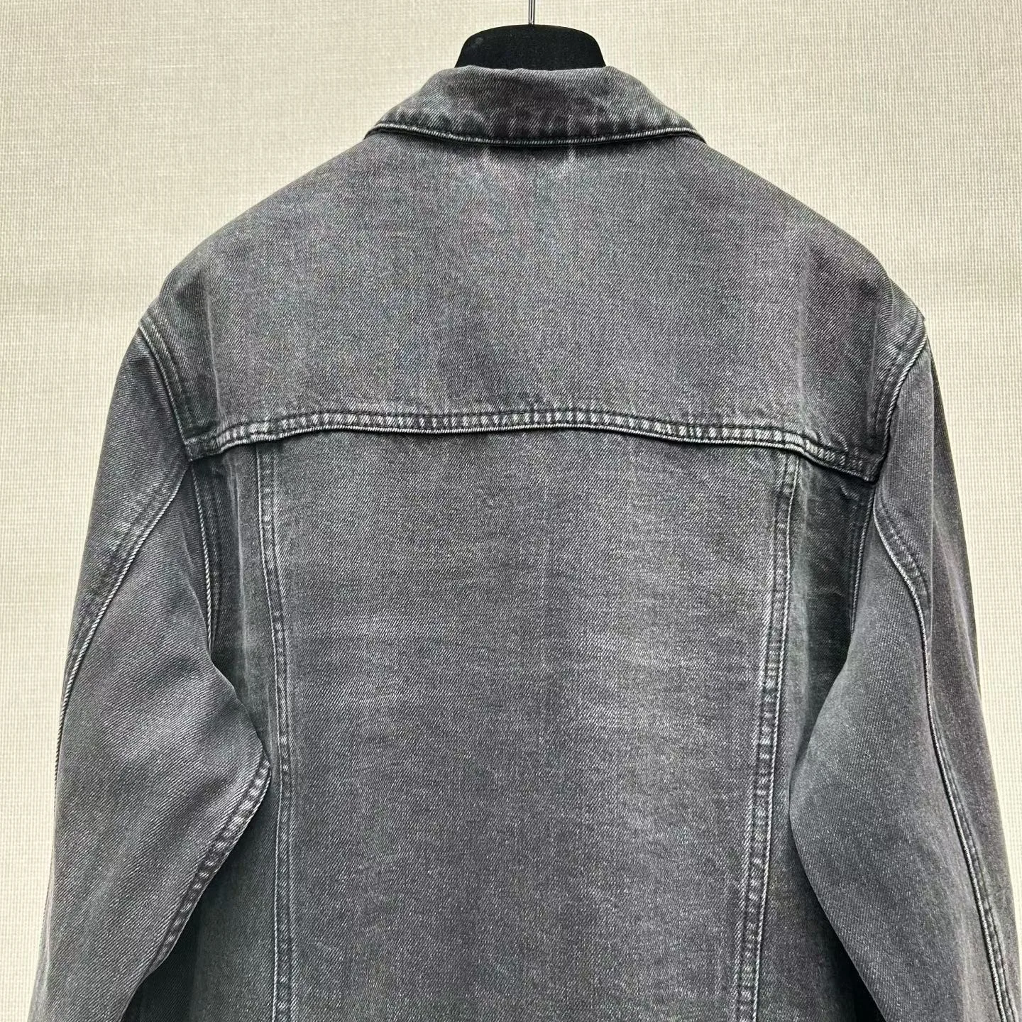 Gucci Cotton Denim Jacket with Horsebit (Black) — ビュー 2
